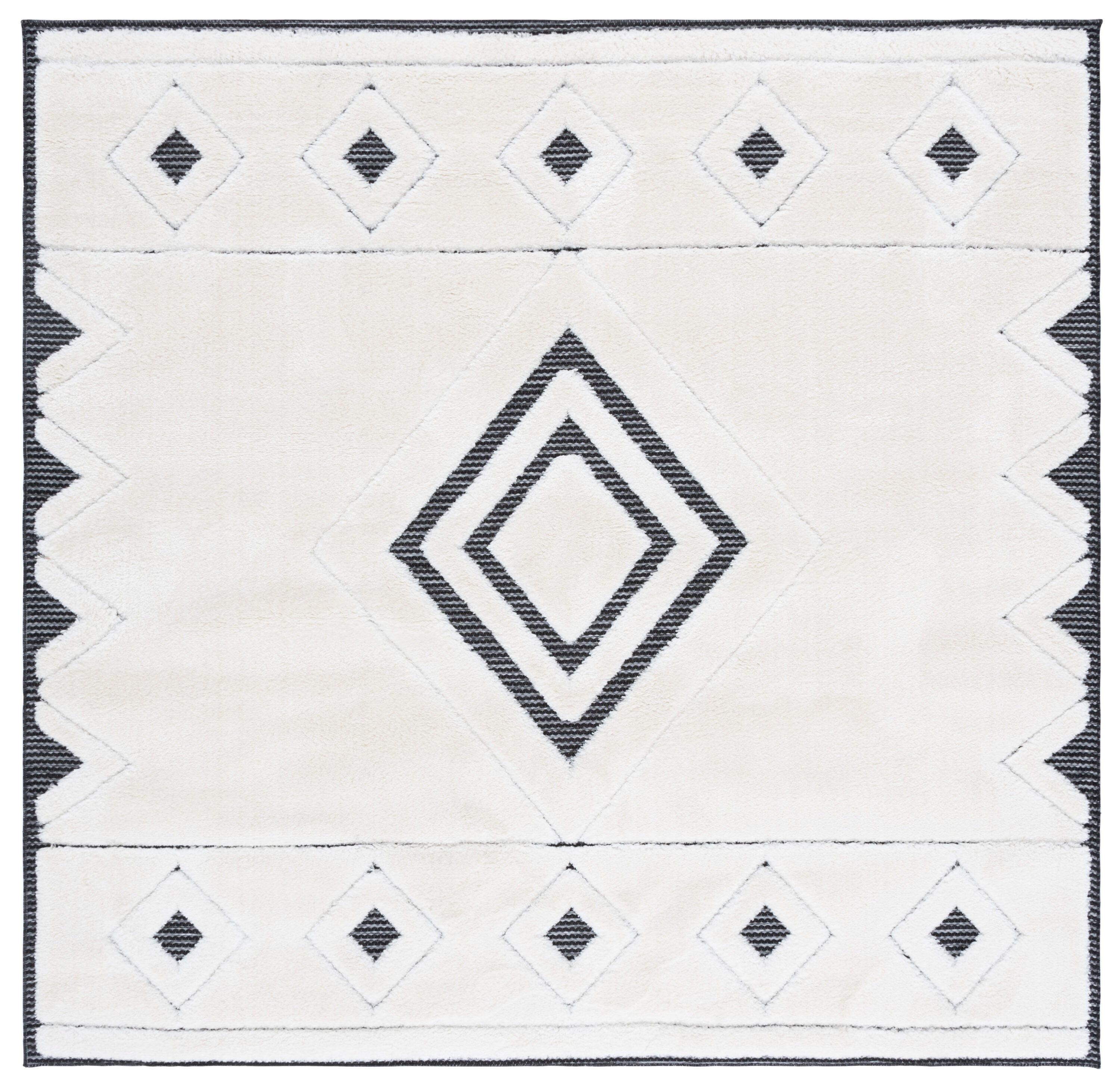 Celebrity 804H Ivory/Black 7 X 7 Area Rug
