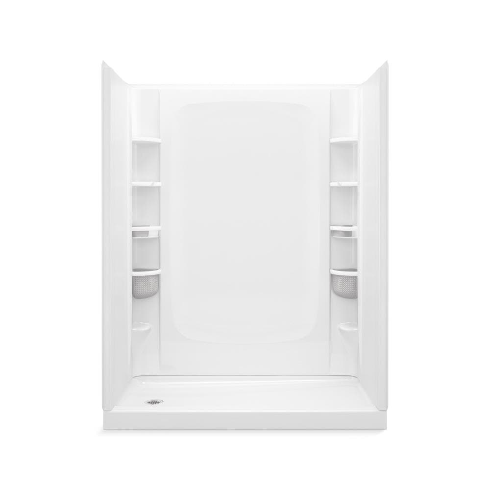 Sterling Store+ 4-Piece 30-in W x 60-in L x 78-in H Rectangular Alcove ...