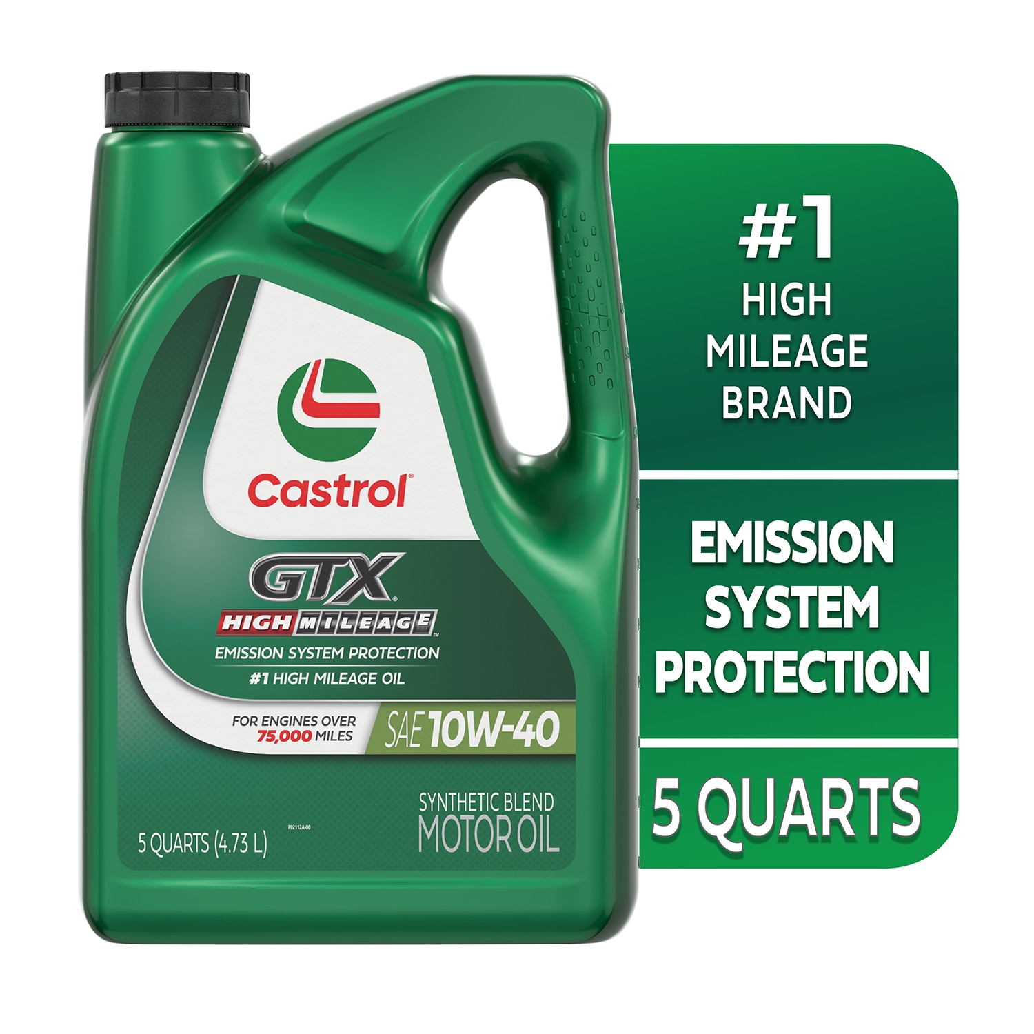 CASTROL Gtx High Mileage 10w-40 5 Qt in the Motor Oil u0026 Additives  department at Lowes.com