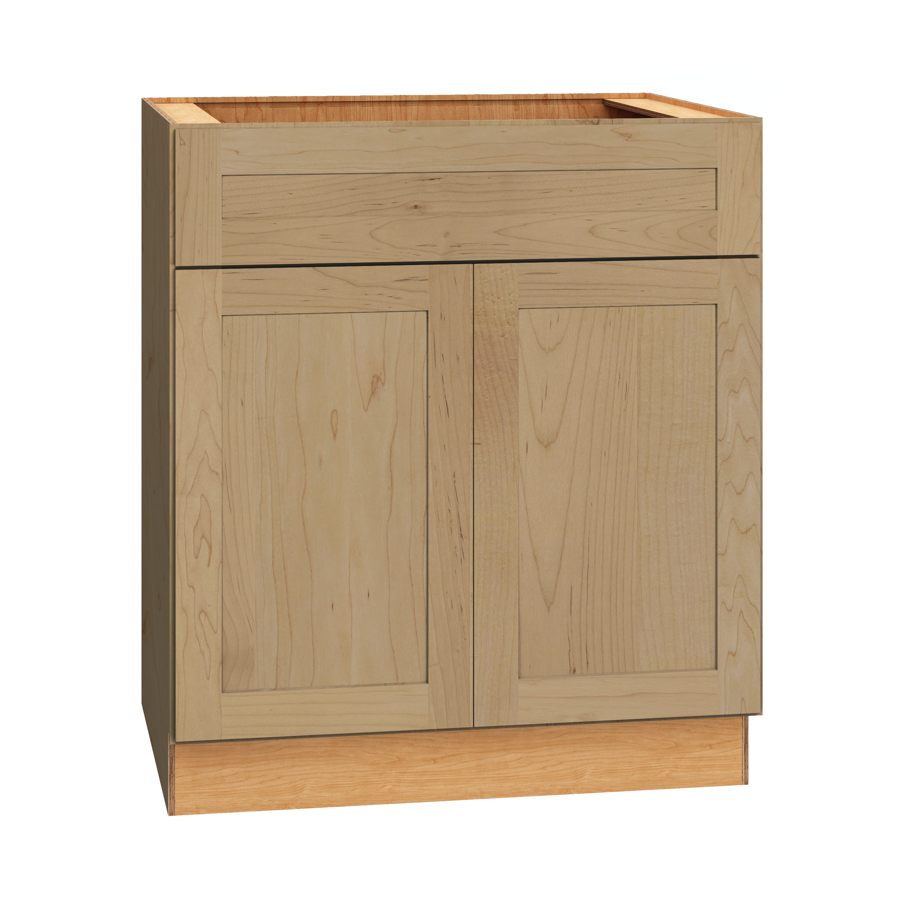 Diamond Express 62K-SB30 Jamestown 30-in W x 34.5-in H x 24-in D Coastline Brown Sink Base Fully assembled Plywood Cabinet (Recessed Panel Shaker)