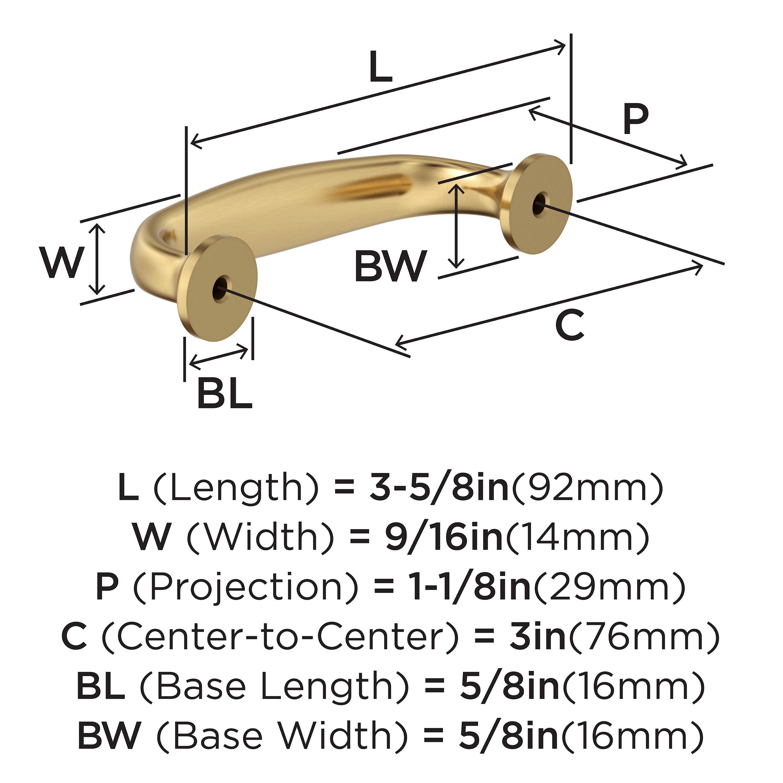 Champagne Bronze 3" Center-to-Center Cabinet Pull
