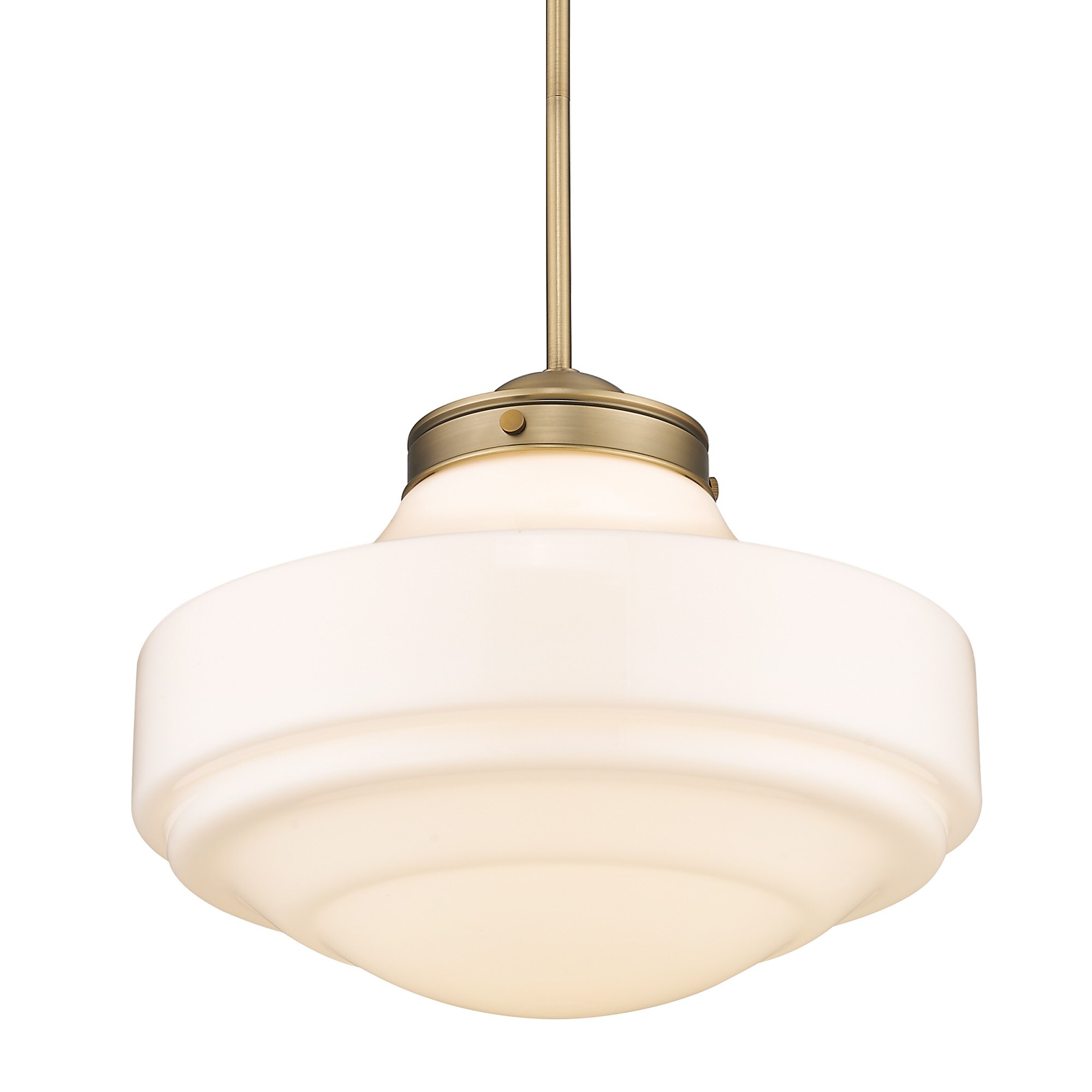 Ingalls 16W Modern Brass Metal Clear Glass Pendant Light