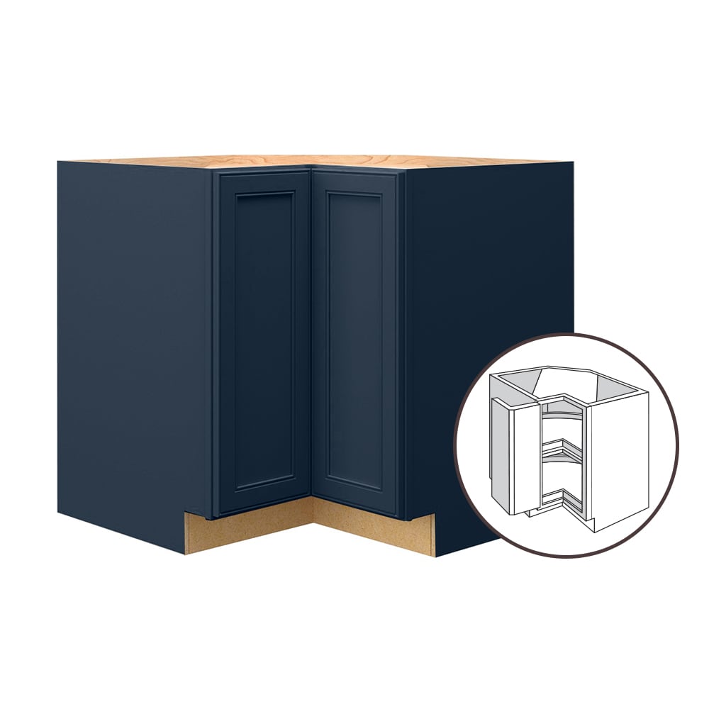 allen + roth 24462SH Southam 36-in W x 34.5-in H x 24-in D Navy Super lazy susan Corner base Fully assembled Cabinet (Recessed Panel Square)