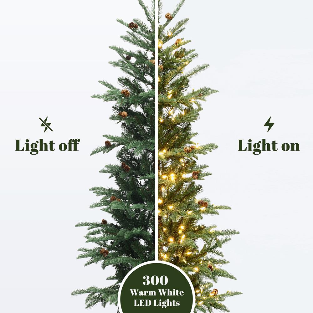 LuxenHome WHAP2497 Artificial-Christmas-Trees - View #3