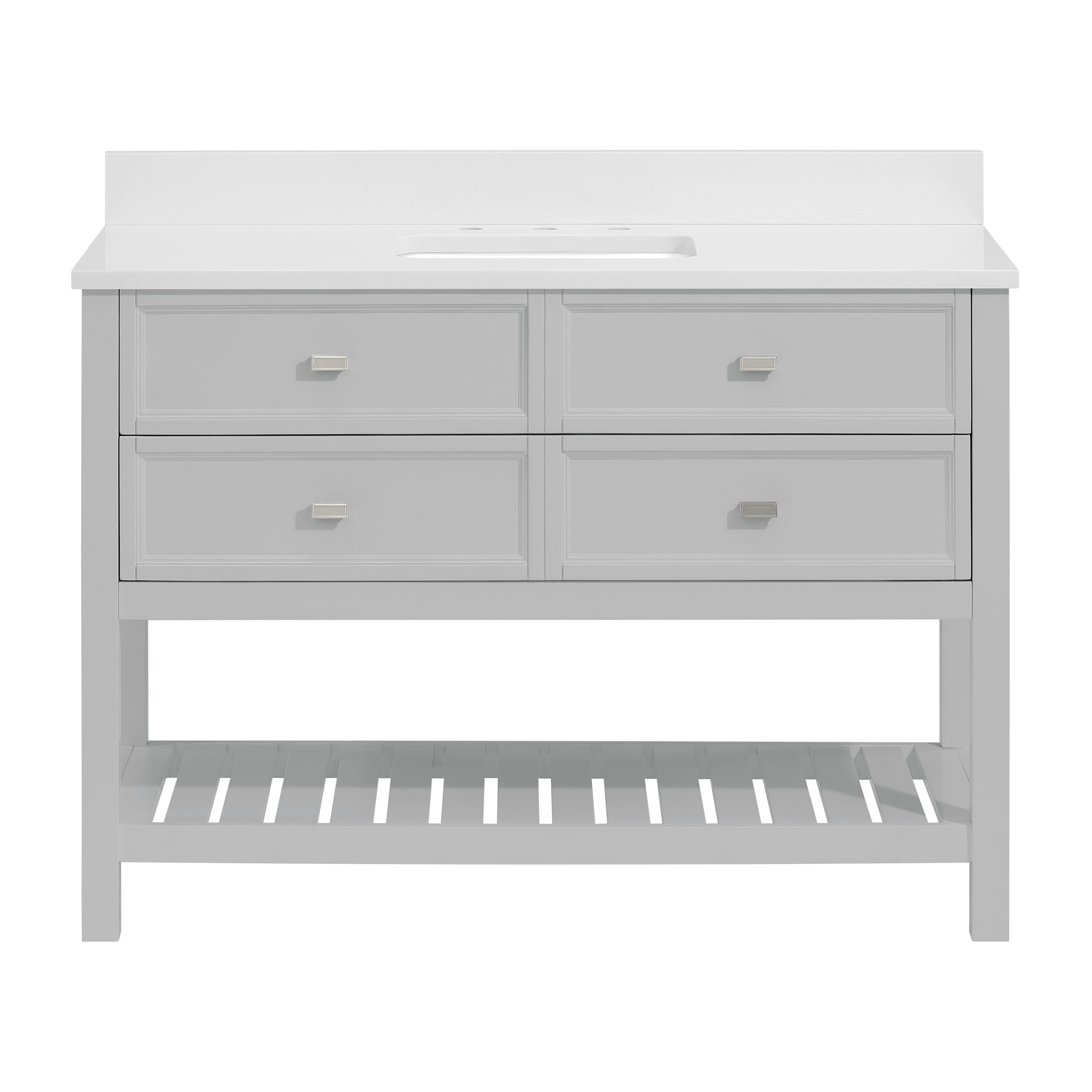 Allen + Roth Canterbury 48-in Light Gray Undermount Single Sink 