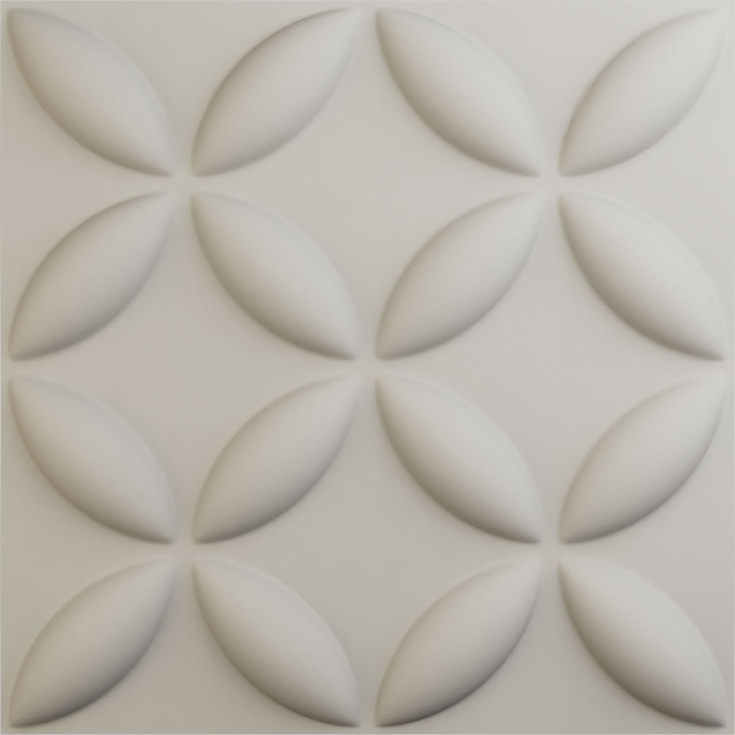 Ekena Millwork WP20X20WAGBW-CASE-12 19-5/8-in x 19-5/8-in Embossed Paintable/Stainable White PVC Wall Panel ( 12 -Pack, Covers 32.04 )