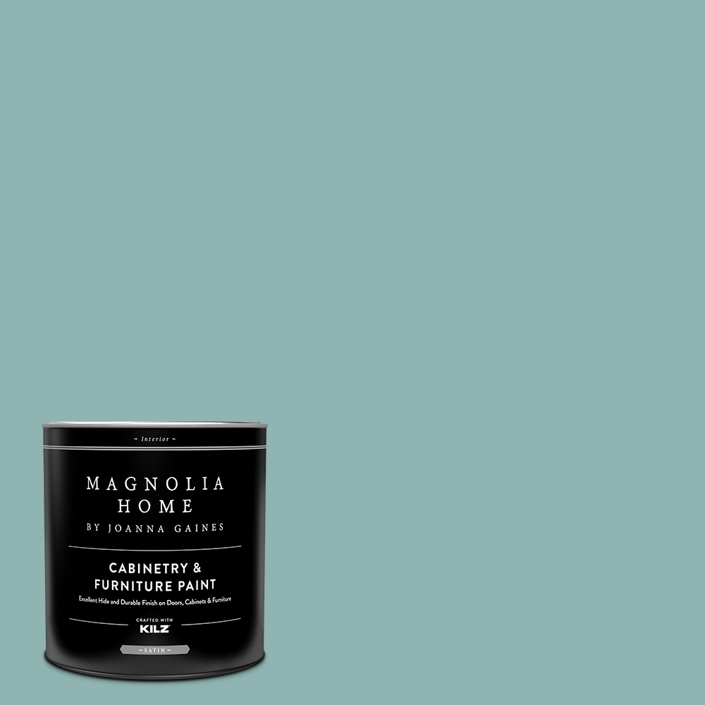 Magnolia Home MAG111-4141124  by Joanna Gaines Satin Morning Calm MAG111 Tintable Cabinet Furniture Paint Enamel ( 1-quart )