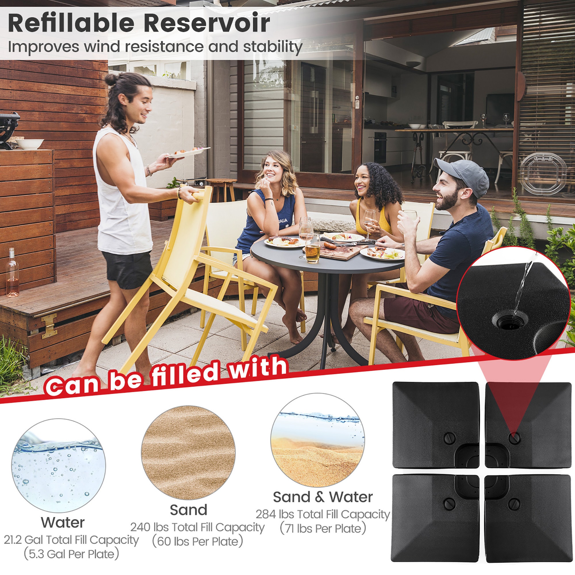 Costway NP10622 Umbrella-Bases - View #4