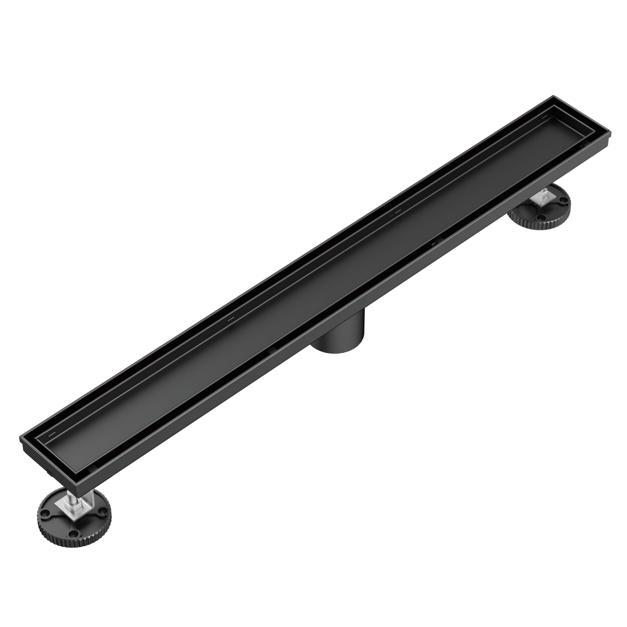 Neodrain ZA3-24-T02-MB 24-in Stainless Steel Linear Shower Drain with Tile-In Pattern Surface