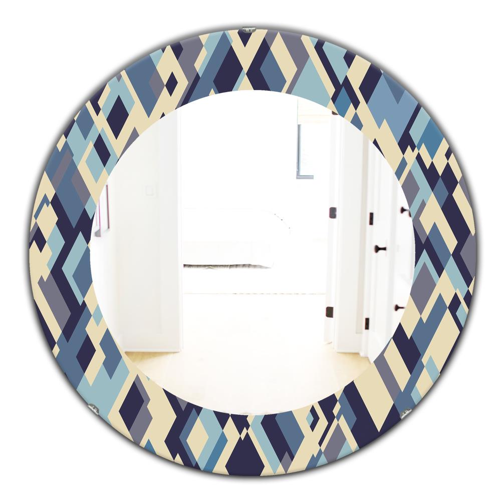 Designart Designart Mirrors 31.5-in W x 31.5-in H Round Ivory and Cream ...