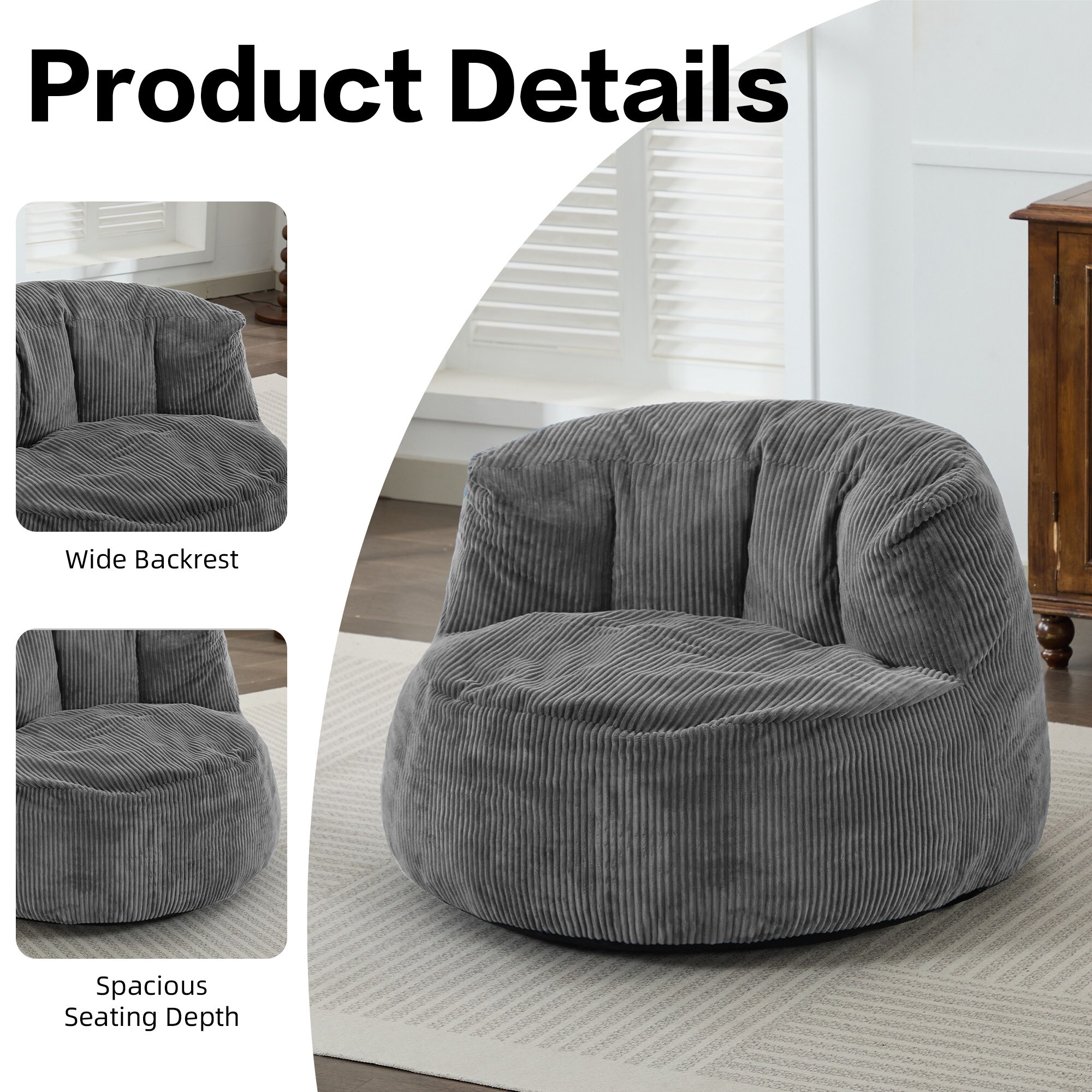 VOUA SAF-JDRYRB-BKK Bean-Bag-Chairs - View #6