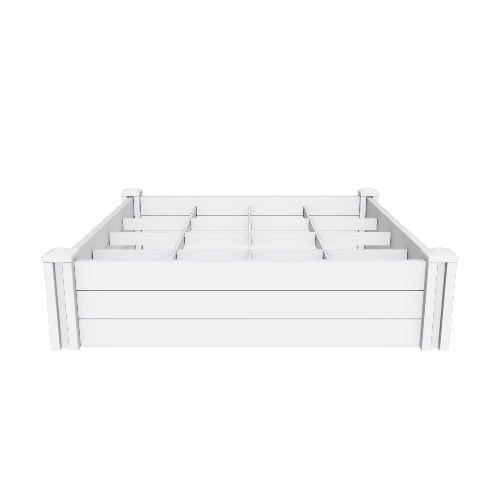 Vita 48-in W x 48-in L x 11-in H White Plastic Raised Garden