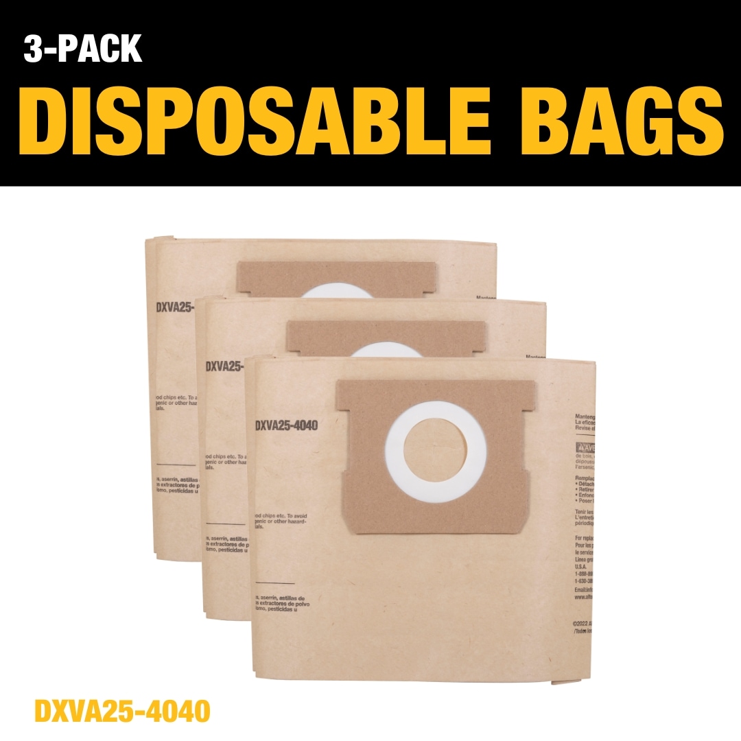 DEWALT DXVA25-4040 Shop-Vacuum-Filters-Collection-Bags - View #3