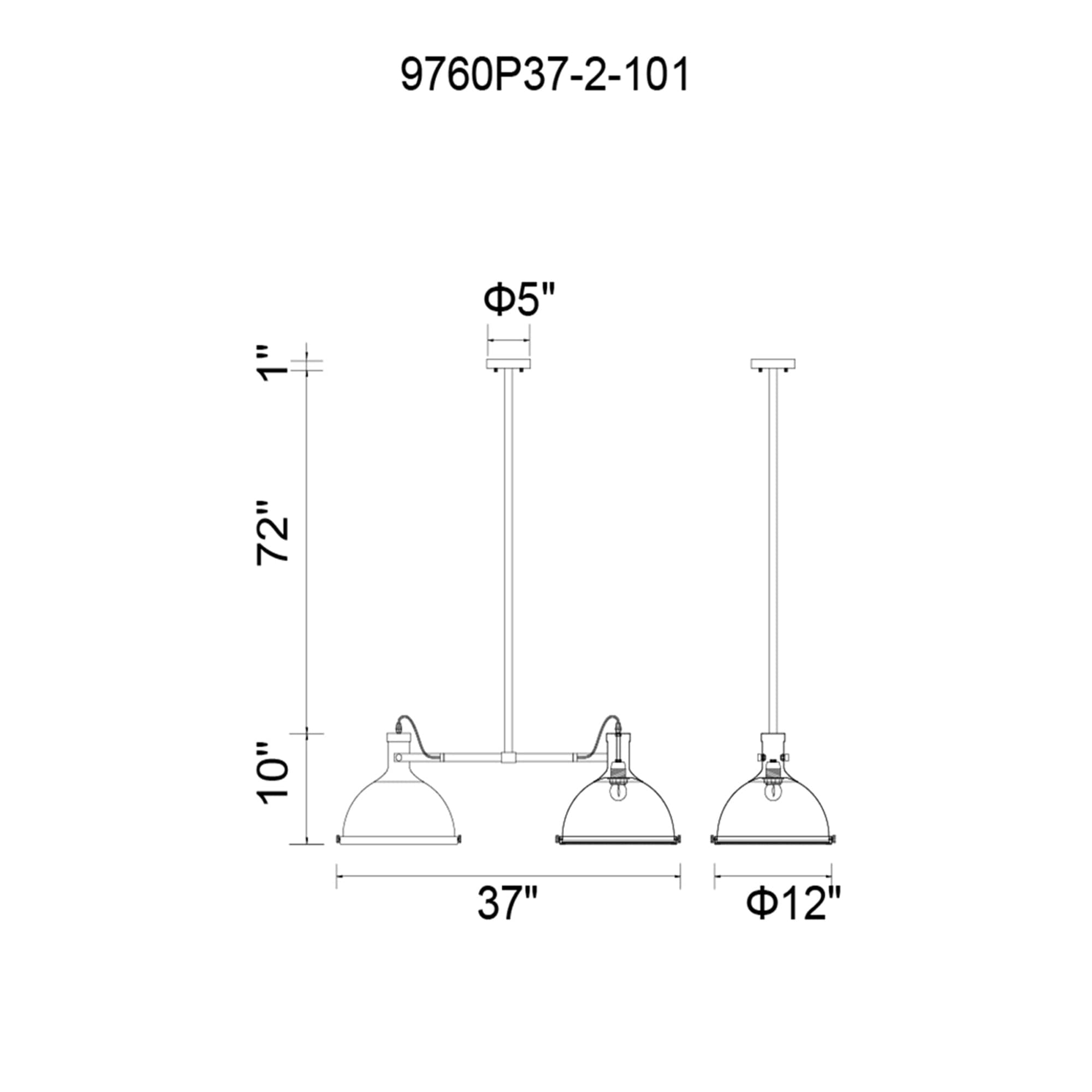 CWI Lighting 9760P37-2-101 b090015 - View #8