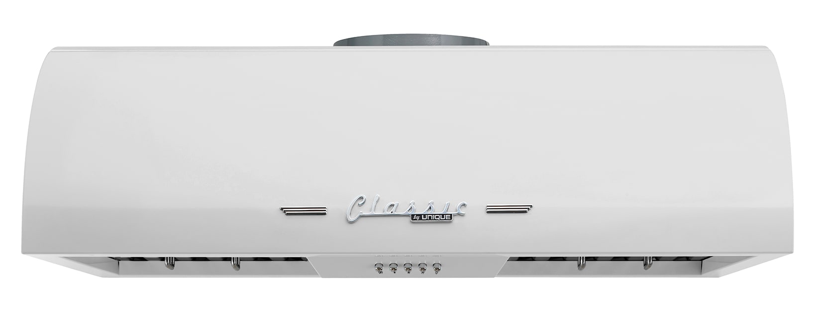 UNIQUE UGP-36CR RH W Classic Retro by Unique 36 inch Ducted 700-CFM Marshmallow White Under Cabinet Range Hood