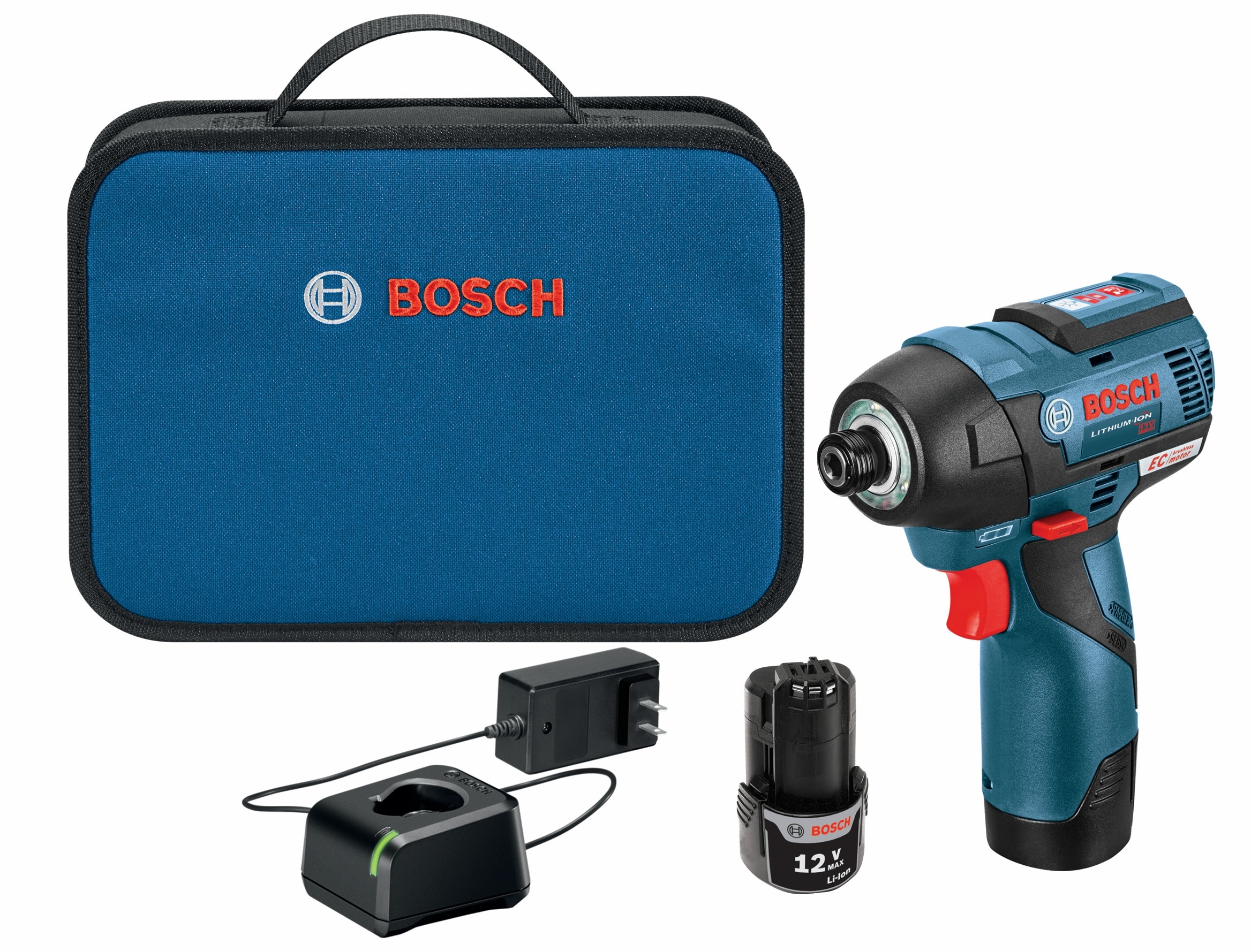 Bosch GDR 12V-LI Professional Cordless Impact Driver with 2 x 2Ah