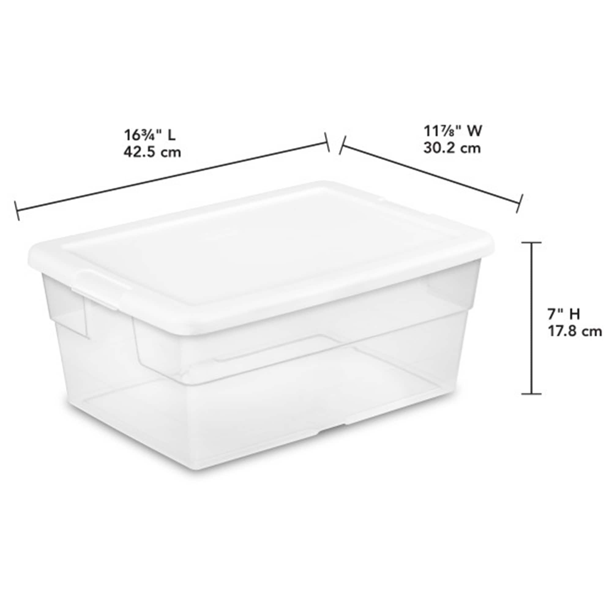 Sterilite 20 Quart Storage Container Box Tote with Latches (12