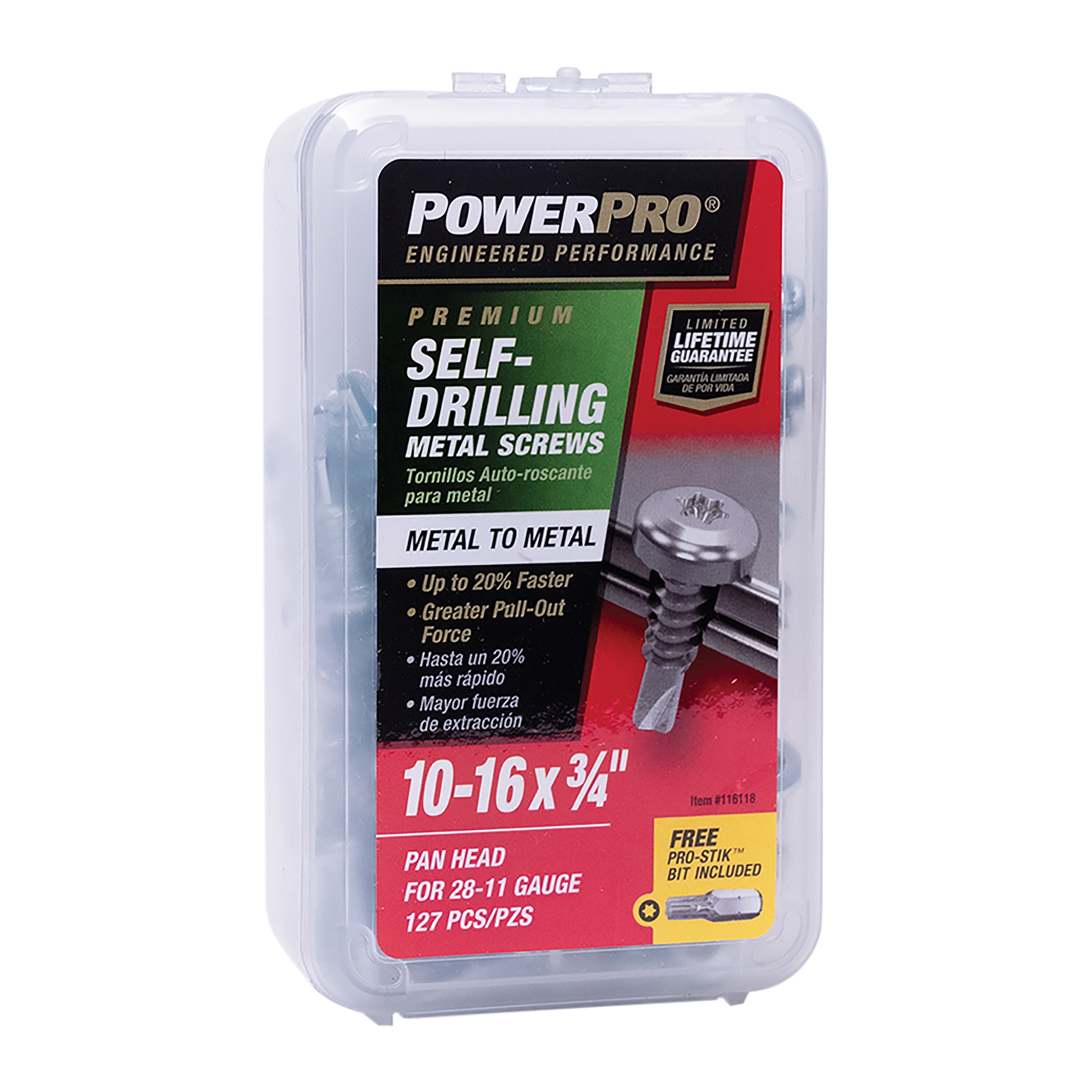 Power Pro Self-Drilling Wood Screws, Star, 4-1/2 x #10, 5 lbs., Hillman, 48616