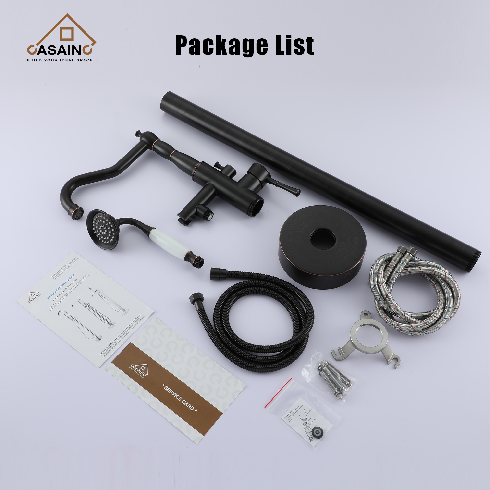 CASAINC TC01-ORB Roman-Tub-Faucets - View #5