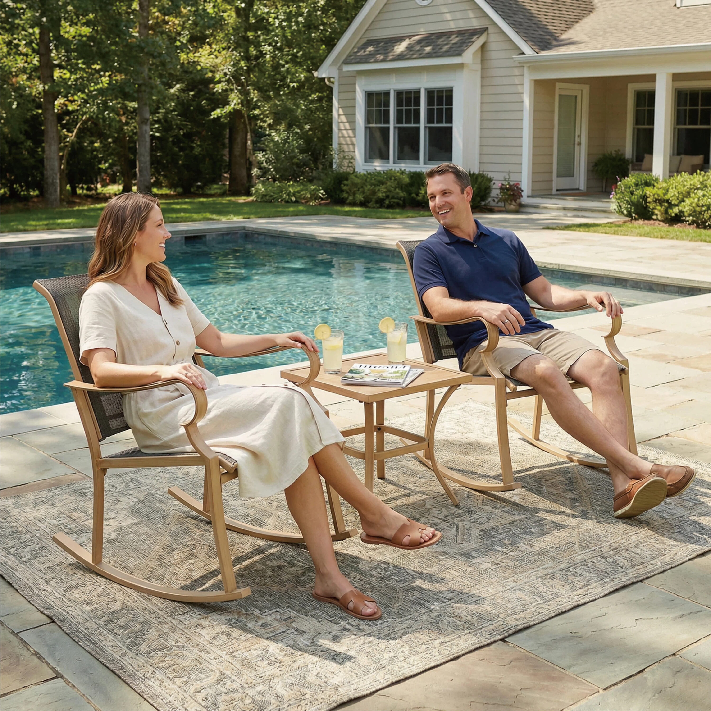 AE Outdoor S1101JA-BLACK Patio-Conversation-Sets - View #3