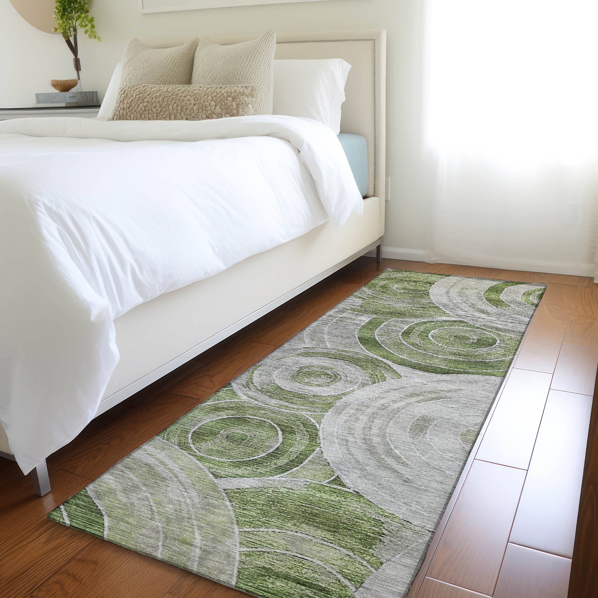 Addison Rugs ACN1750AL2X8 Chantille ACN1750AL 2 x 7 (ft) Loomed Aloe Rectangular Indoor/Outdoor Machine washable Pet Friendly Area rug