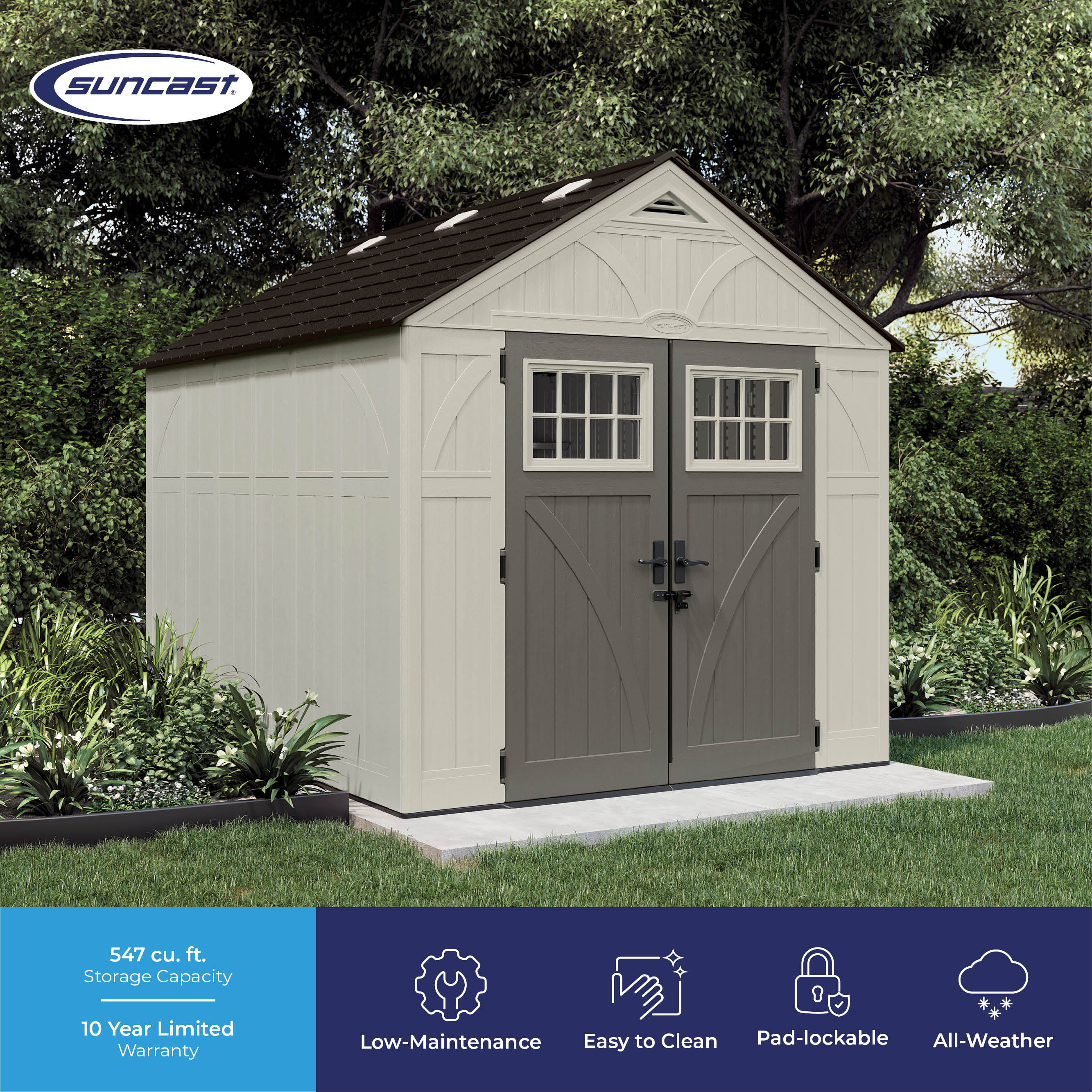 Suncast BMS8100 Vinyl-Resin-Storage-Buildings - View #6