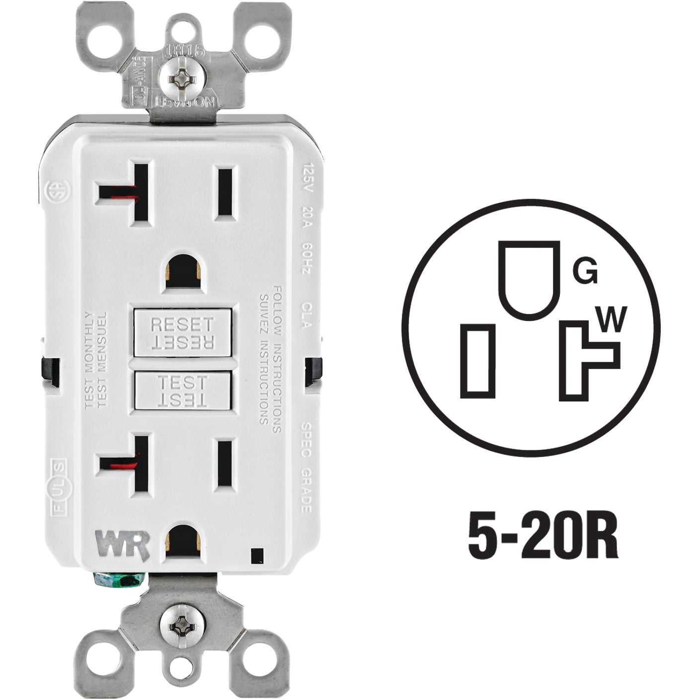 Leviton GFWT2-W receptacles - View #7