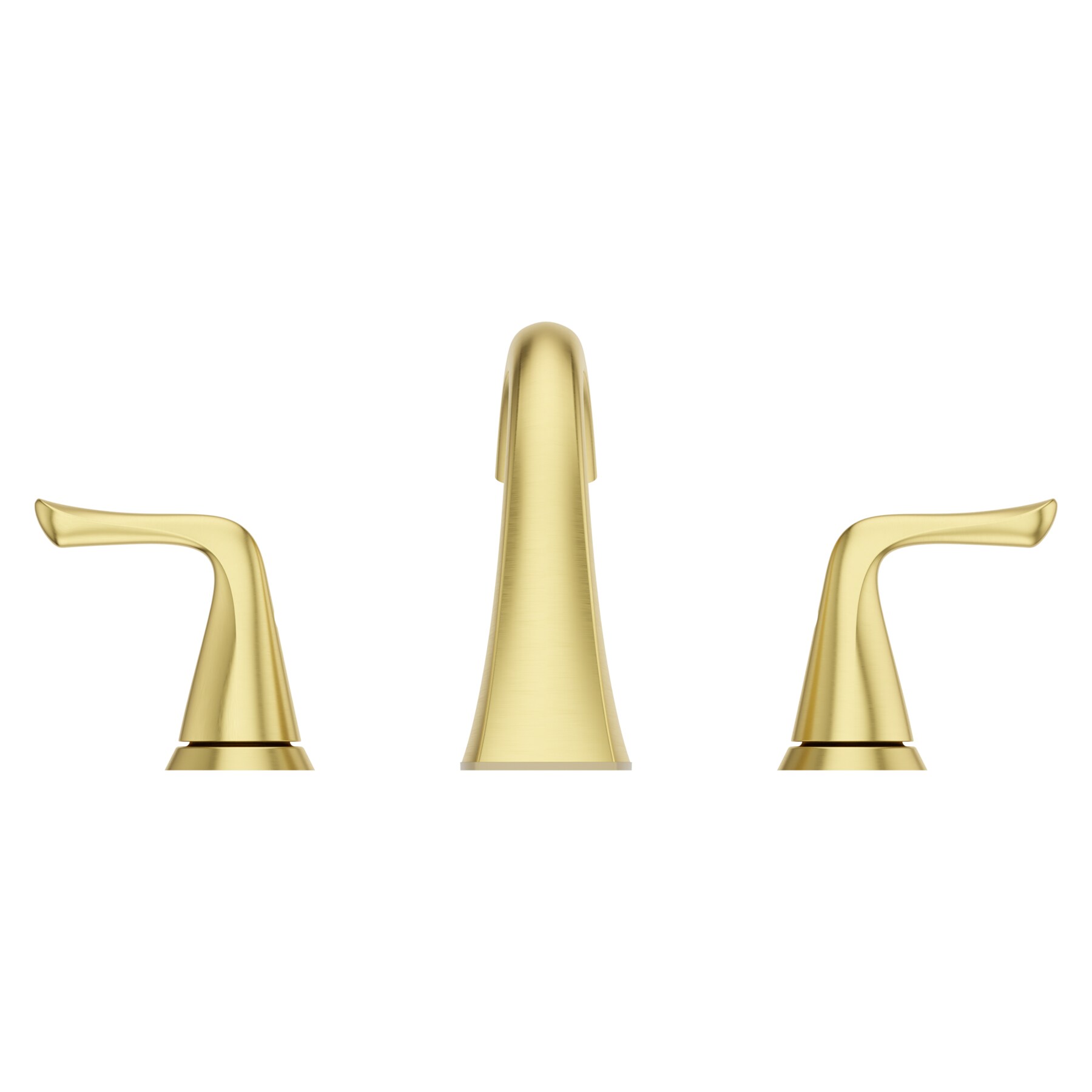 Willa Brushed Gold Widespread Bathroom Faucet with Drain Assembly
