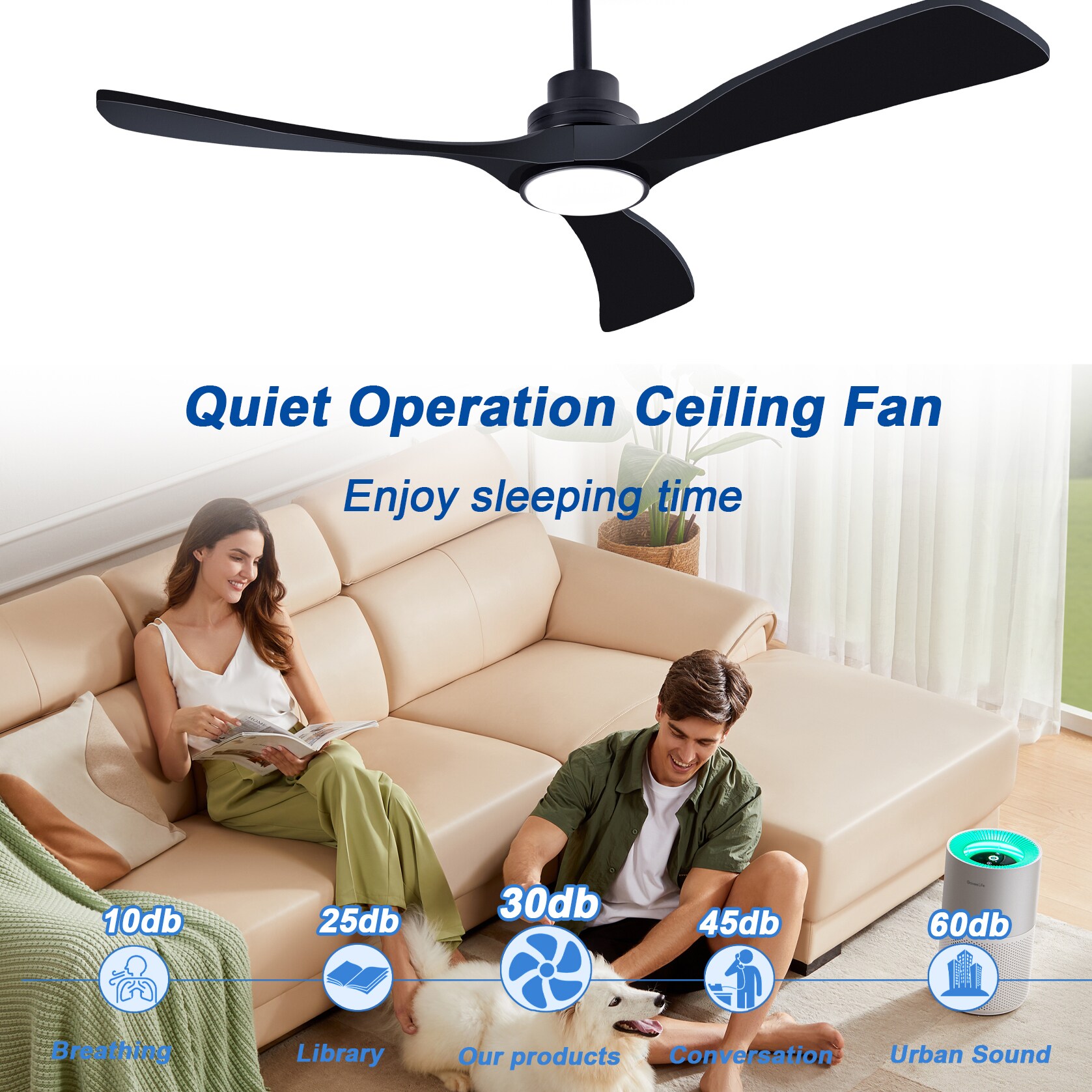 Gleam Flare GF-GG-52K021BK Ceiling-Fans - View #3