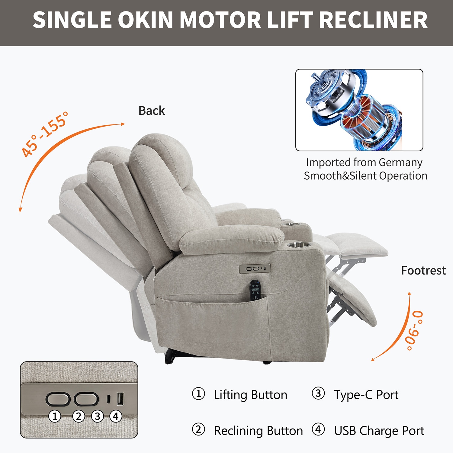 GZMR GZ-QN8050-BL recliners - Thumbnail View #4