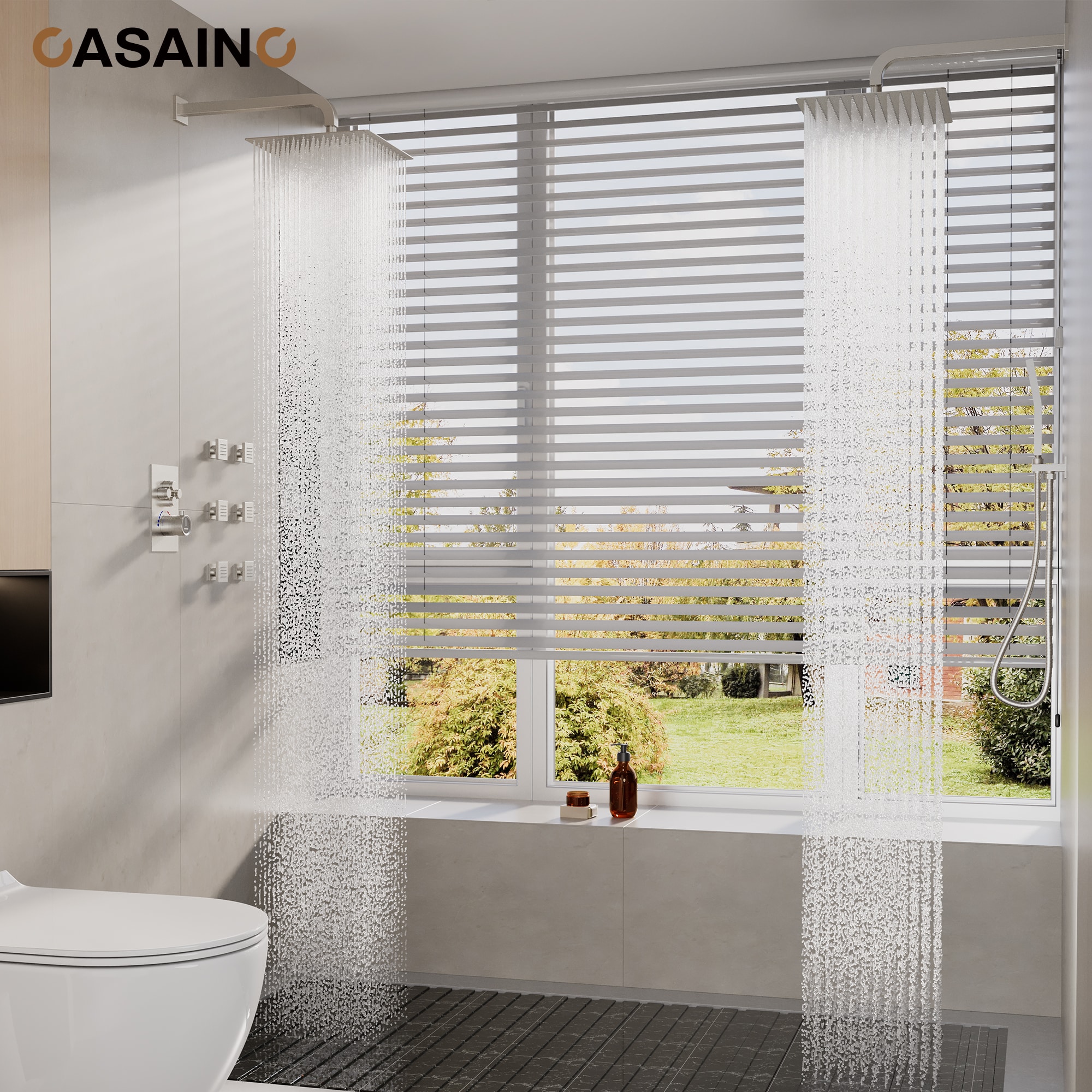 CASAINC CS6228-12BN Showerhead-Bar-Panels - View #3
