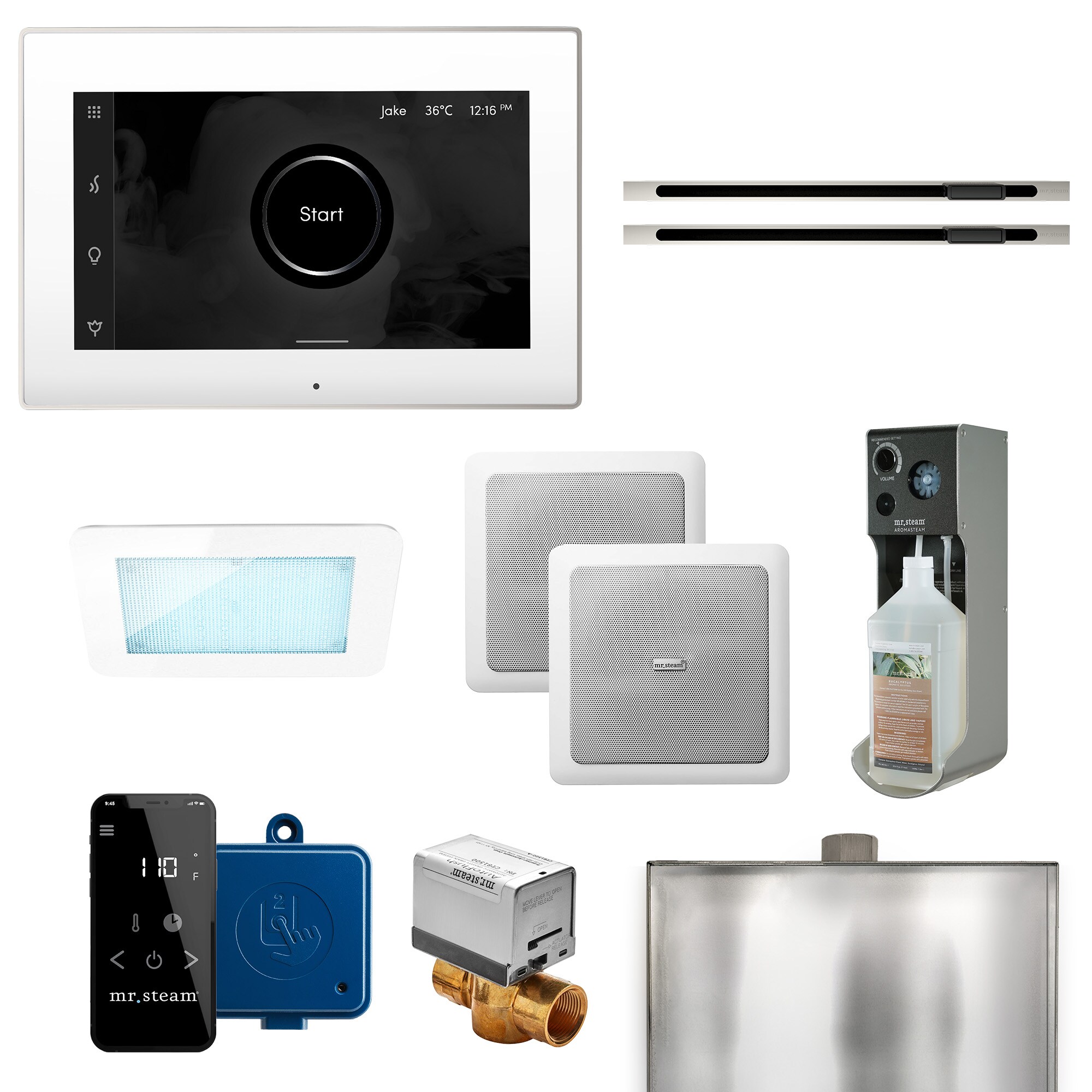 Mr. Steam XDRM1WHXLPN Xdream Max Linear 500-Watts Polished Nickel Steam generator control kit