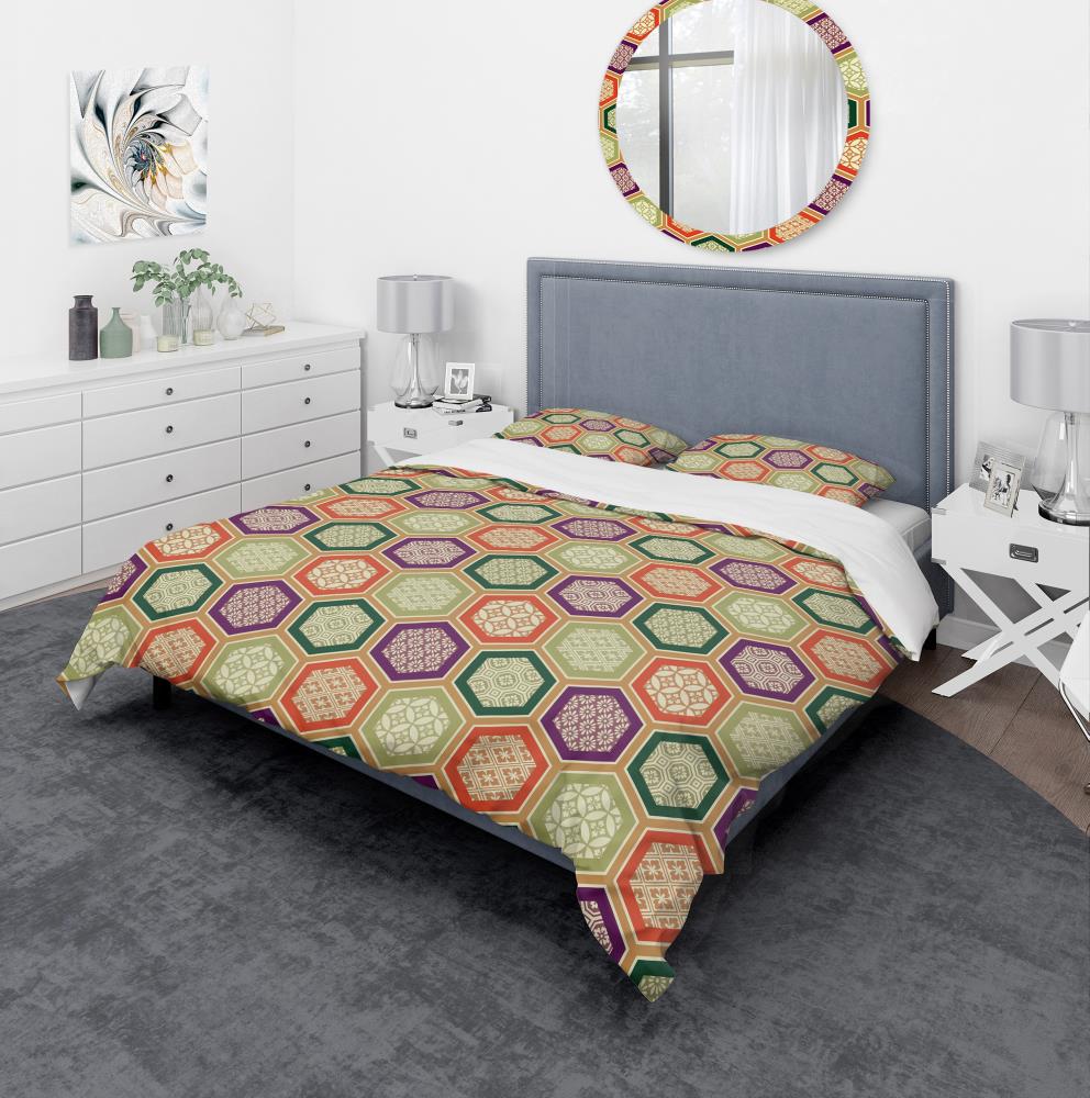 Designart BED18825-T 3 -Piece Red Twin Duvet cover Set