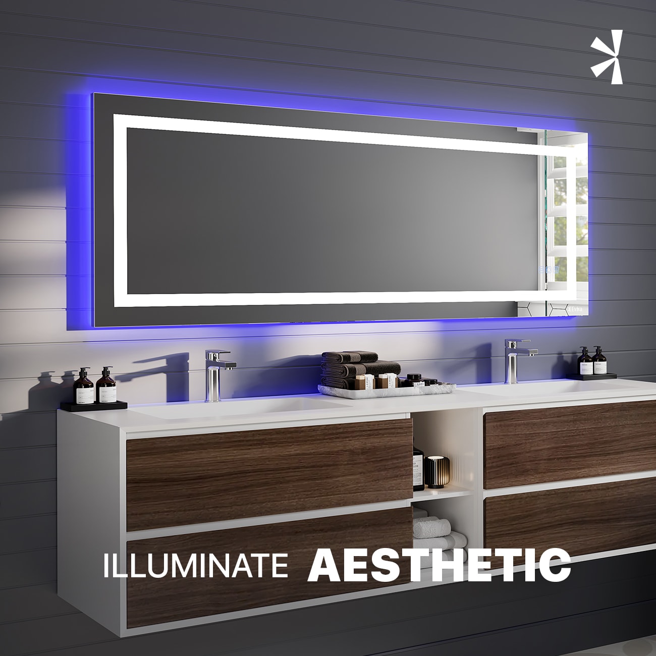 Eviva EVMR52-72X30-LED Framed-Bath-Mirrors - View #3