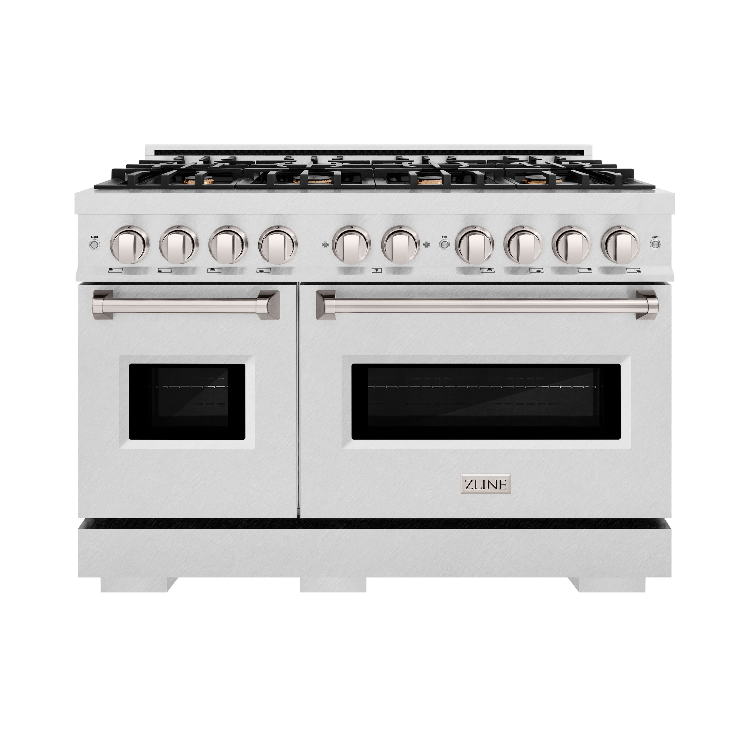 ZLINE KITCHEN & BATH CDRS-BR-48 Classic 48-in Standard 4.2-cu ft / 2.5-cu ft Convection Oven Freestanding Double Oven Dual Fuel Range ( Fingerprint Resistant Stainless Steel w/Brass Burners )