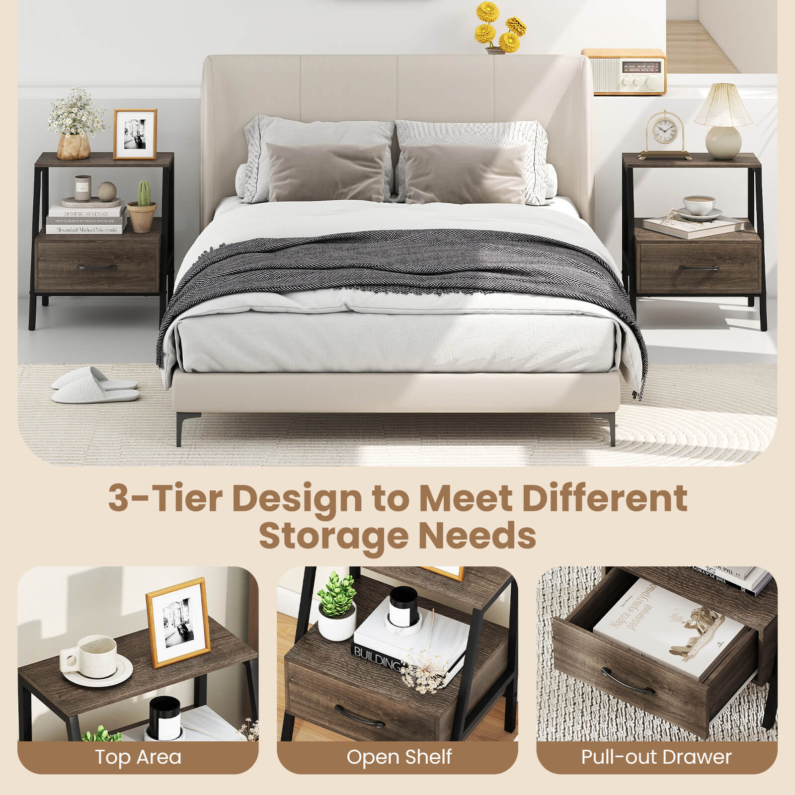 Costway HCST07786 nightstands - View #4