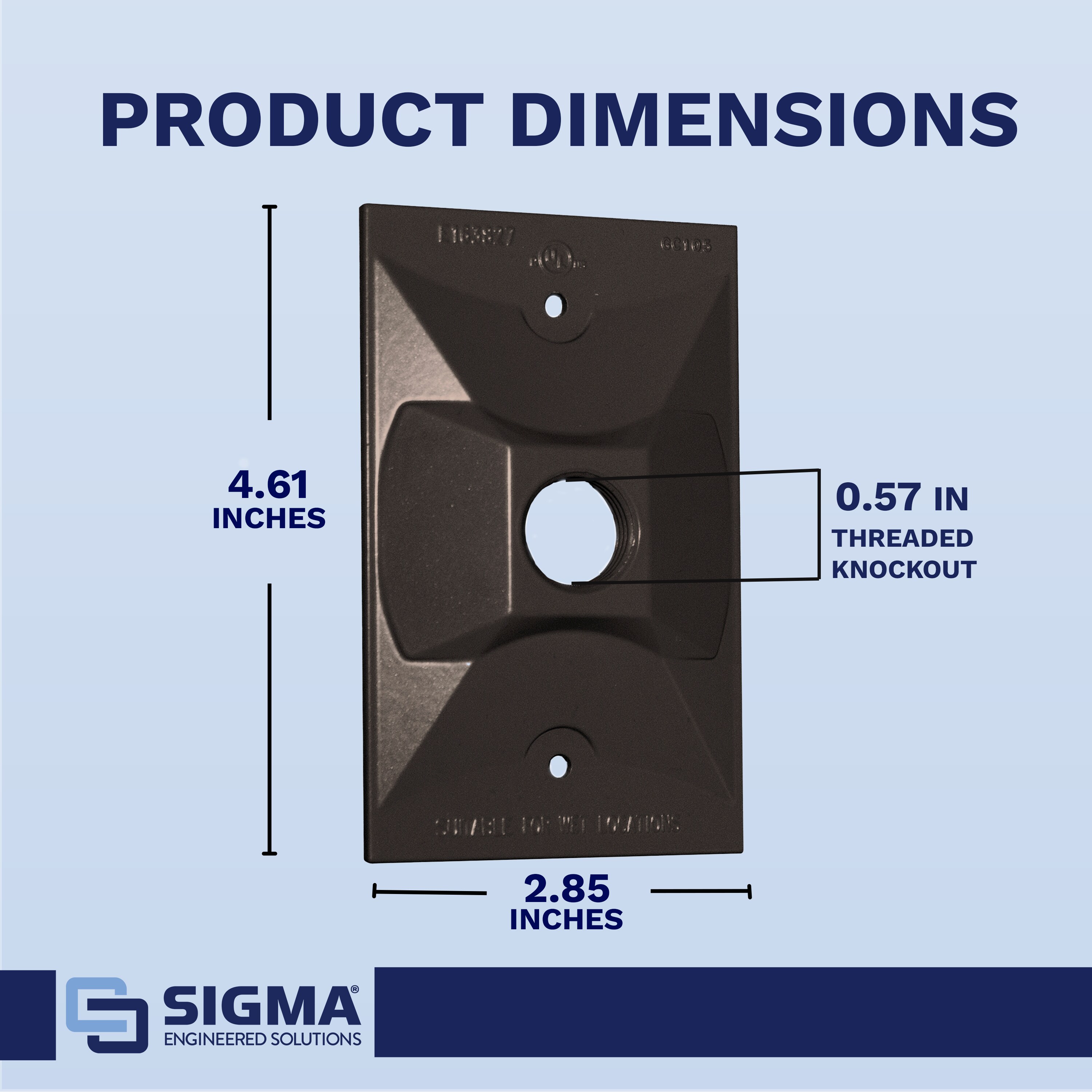 Sigma Engineered Solutions 14371BR Electrical-Box-Covers - View #3