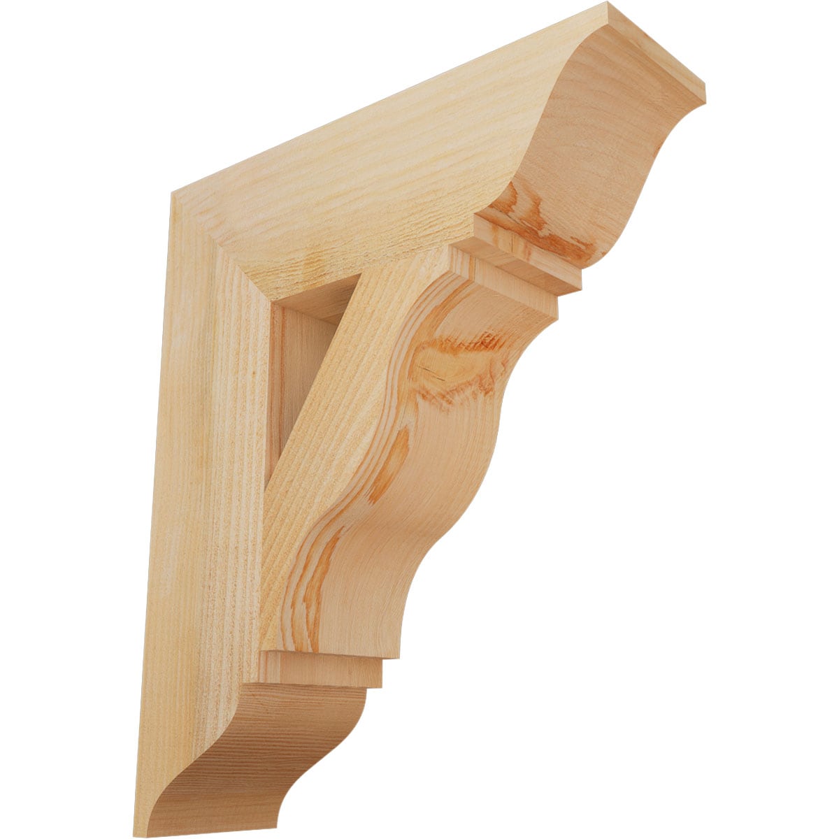 Ekena Millwork BKT06X20X24FST01RDF Funston traditional rough sawn 6-in x 20-in x 24-in Douglas fir Brown Wood Standard bracket