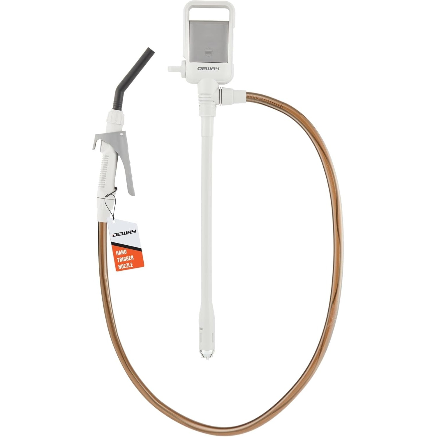 DEWAY Automatic Fuel Transfer Pump 2.6 GPM with 59 Inch PVC Hose and Trigger Nozzle Kit