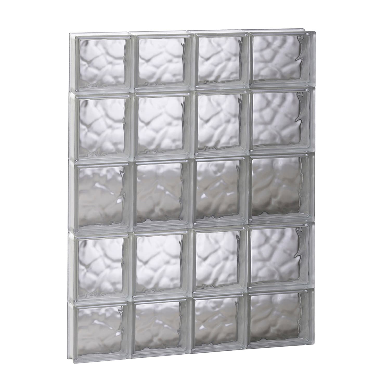 REDI2SET S2636DC Wavy Glass 25-in x 34-3/4-in Frameless Replacement Glass Block Window