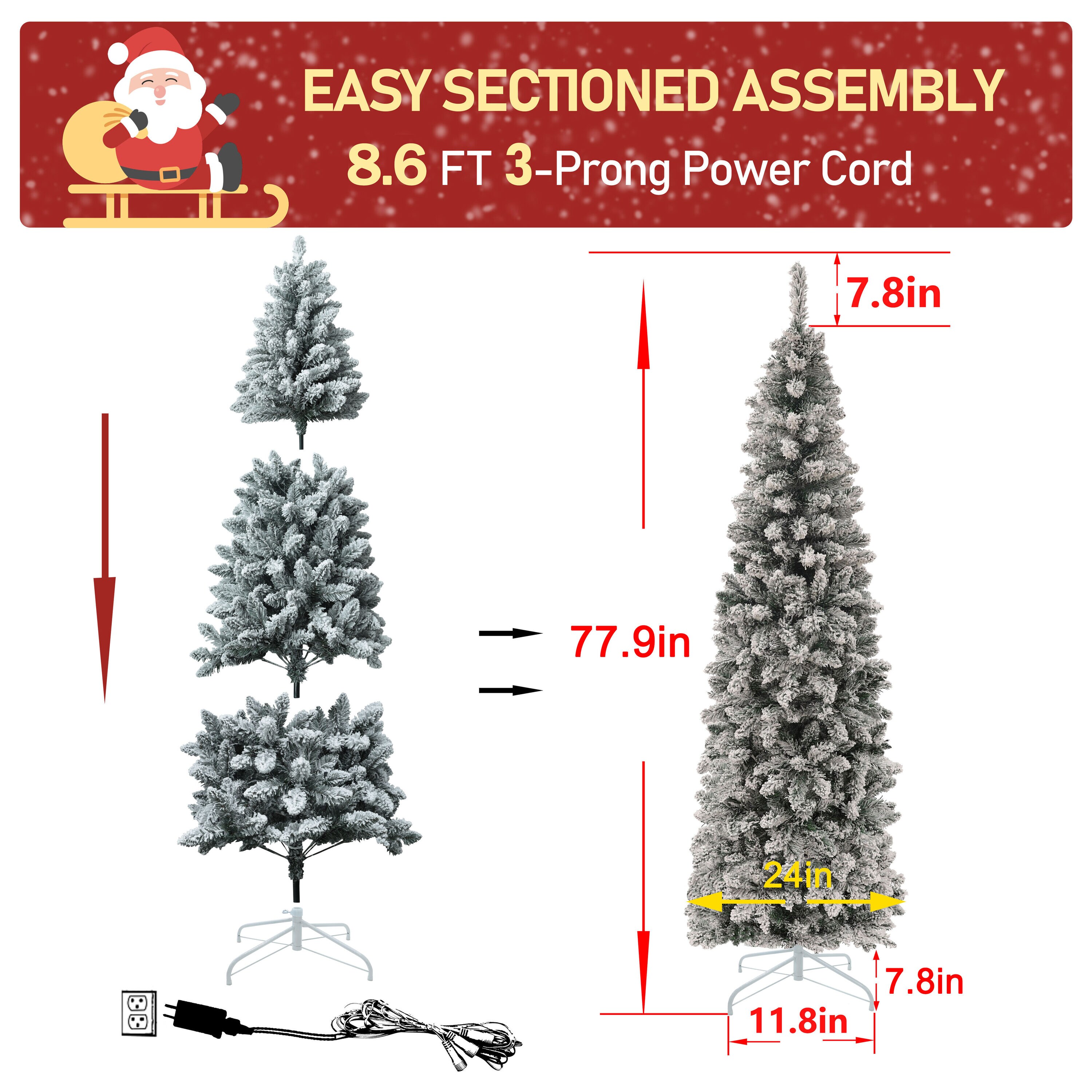 VEIKOUS HP1001-23-14 Artificial-Christmas-Trees - View #4
