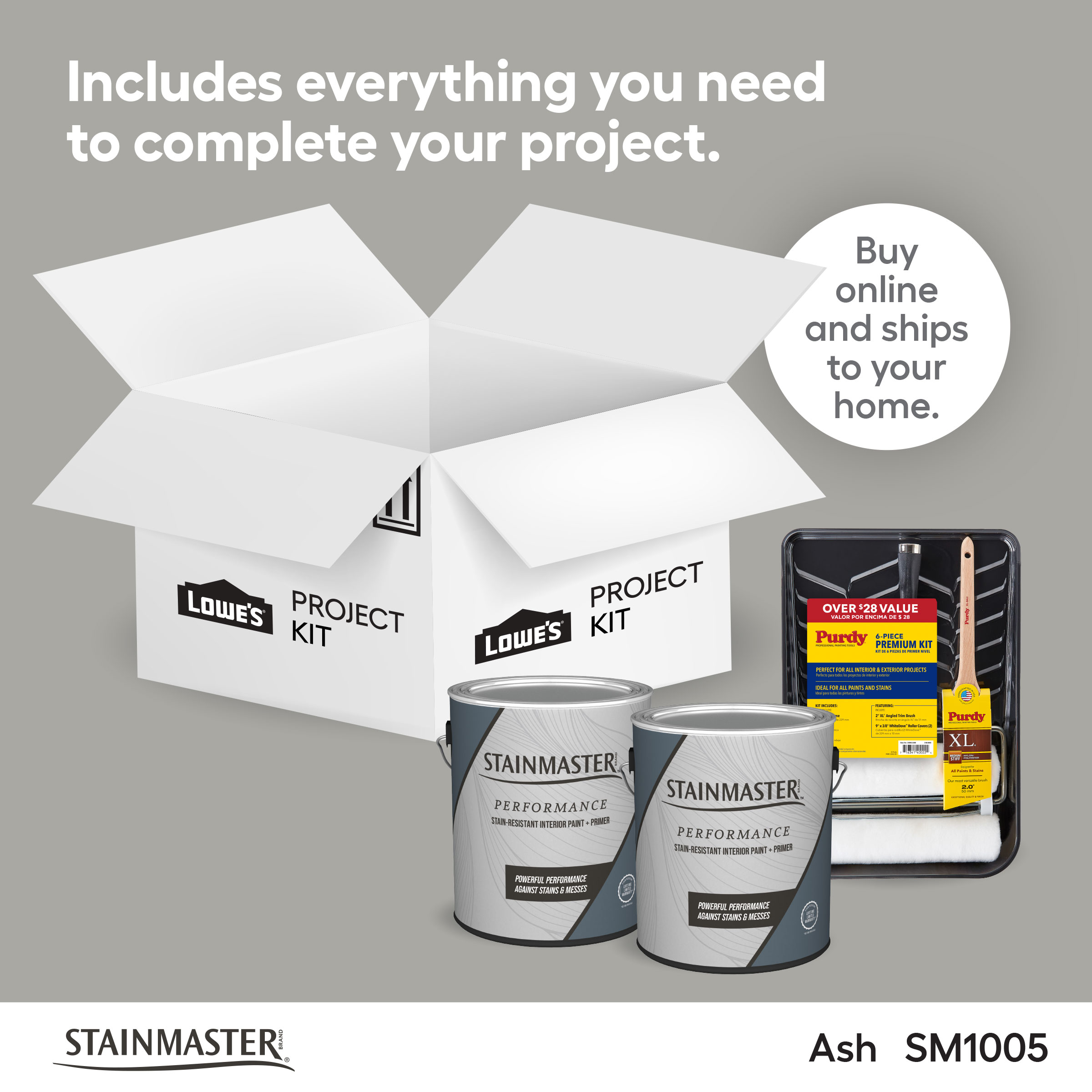 Shop STAINMASTER Ash Paint Project Kit at Lowes.com