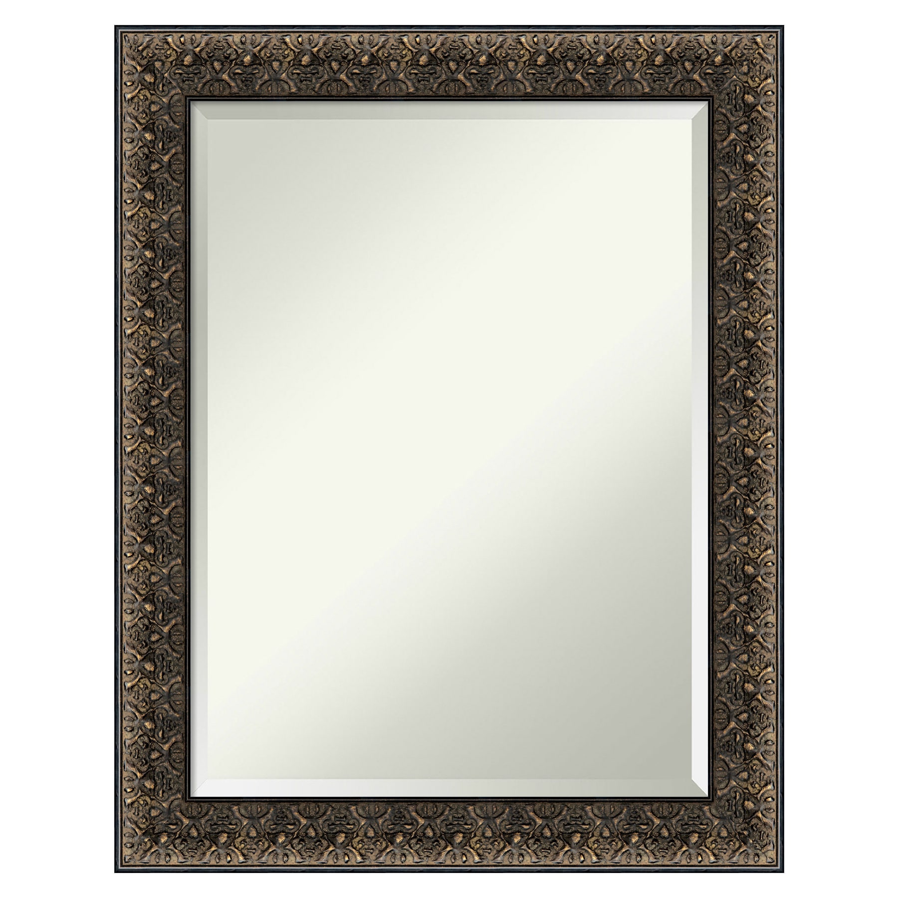 Amanti Art DSW4016444 Intaglio Embossed 22.62-Inches x 28.62-Inches Framed Rectangle Bathroom Vanity Mirror ( Antique Black )