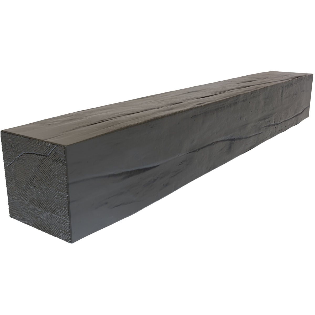 Ekena Millwork MANURW04X08X72BC 72-in W x 4-in H x 8-in D Burnished Cedar Hollow Urethane Rustic Fireplace Mantel
