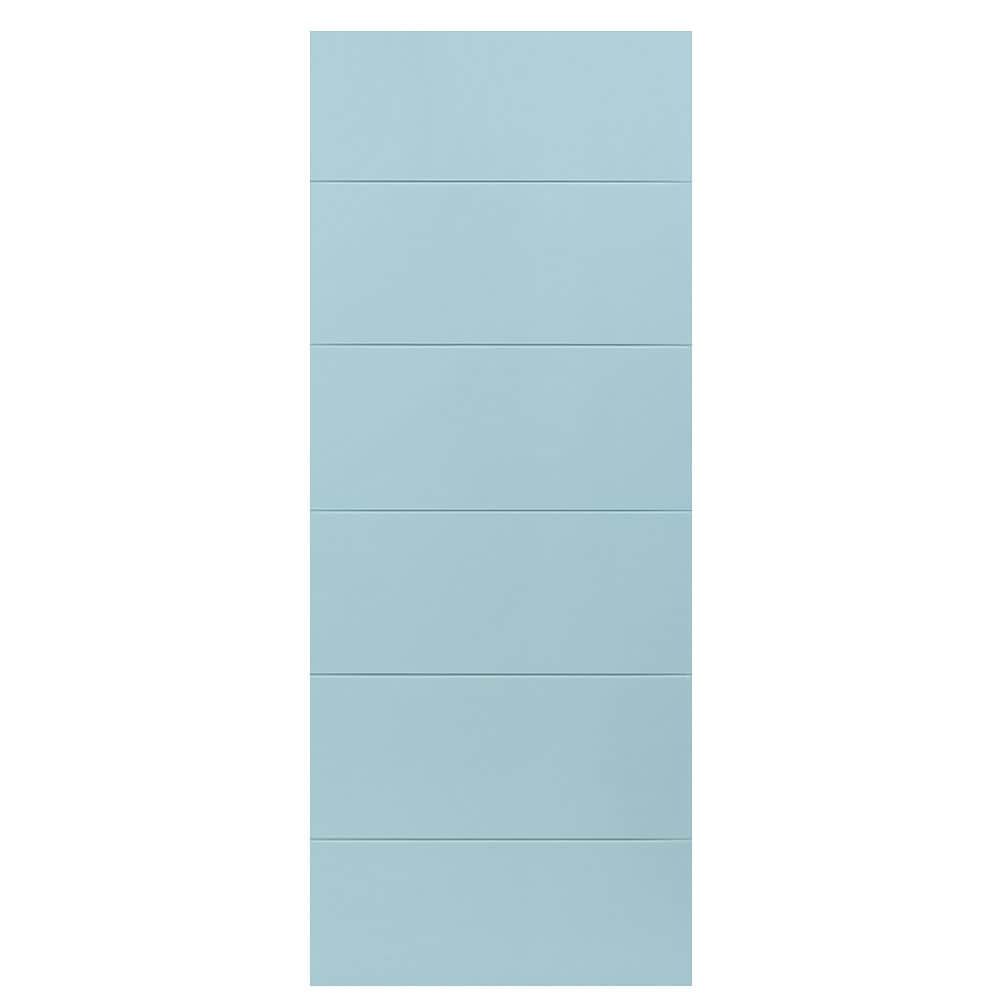 Masonite 1446530 Melrose 32-in x 80-in Sea Mist Flush Smooth Hollow core Prefinished Molded composite Slab Door