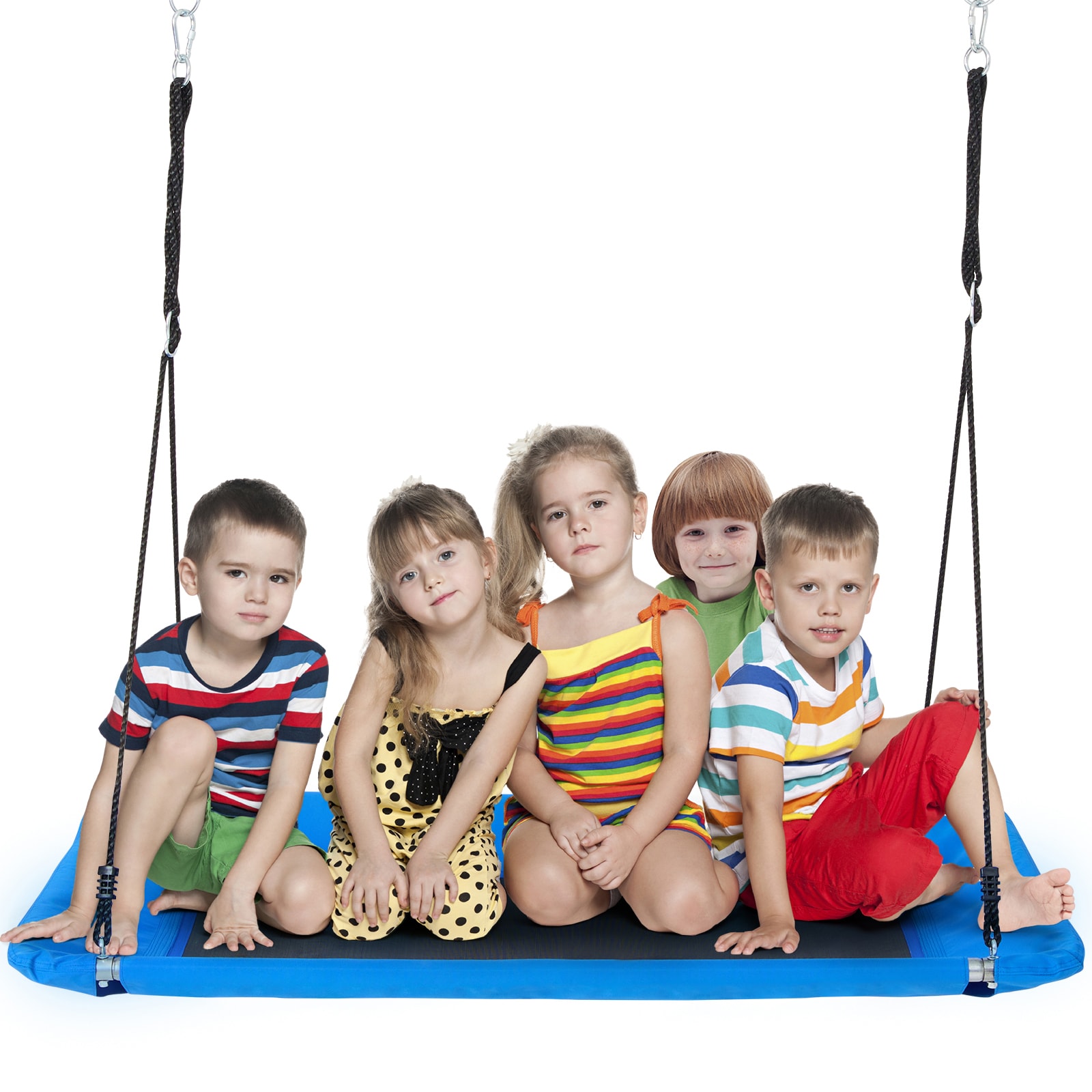 VEVOR SCLSJD60YCSQ04493V0 Platform Swing 60 Inch Platform Tree Swing for Kids and Adults 700lbs Weight Capacity Outdoor Swing 900D Oxford Fabric Swing Seat with 2 Tree Hanging Straps and Adjustable Multi-Strand Ropes