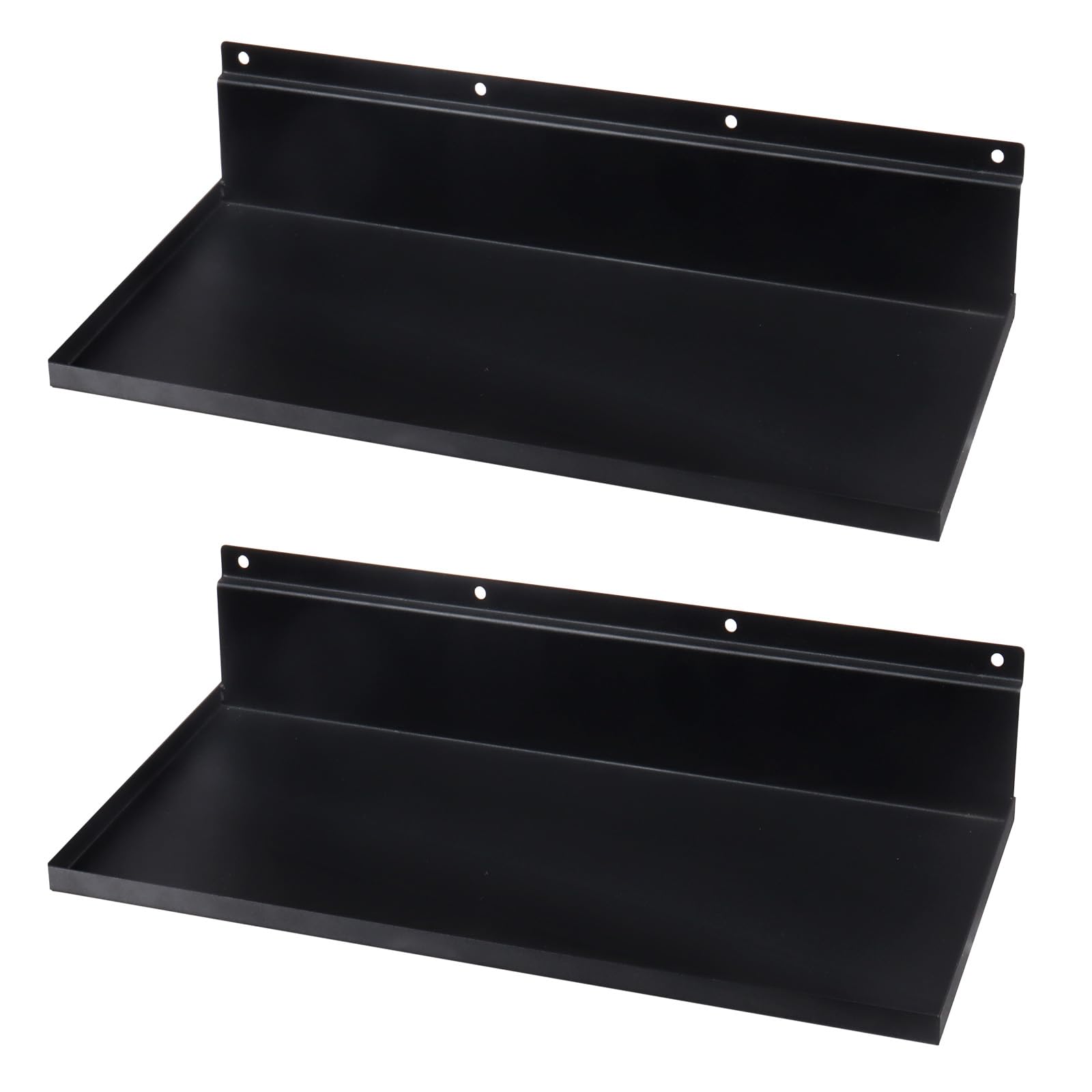 KIWDZFU Metal Slatwall Shelves 2 Pack 17 x 8 Inch Heavy Duty Storage ...