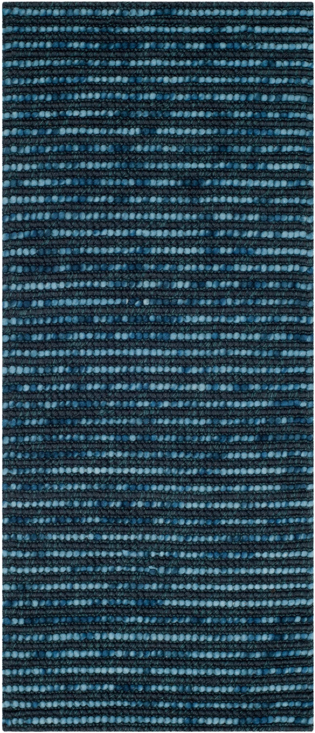Safavieh BOH525G-210 Bohemian Lina 2 x 10 (ft) Synthetic Dark Blue/Multi Rectangular Indoor Stripe Coastal Runner rug