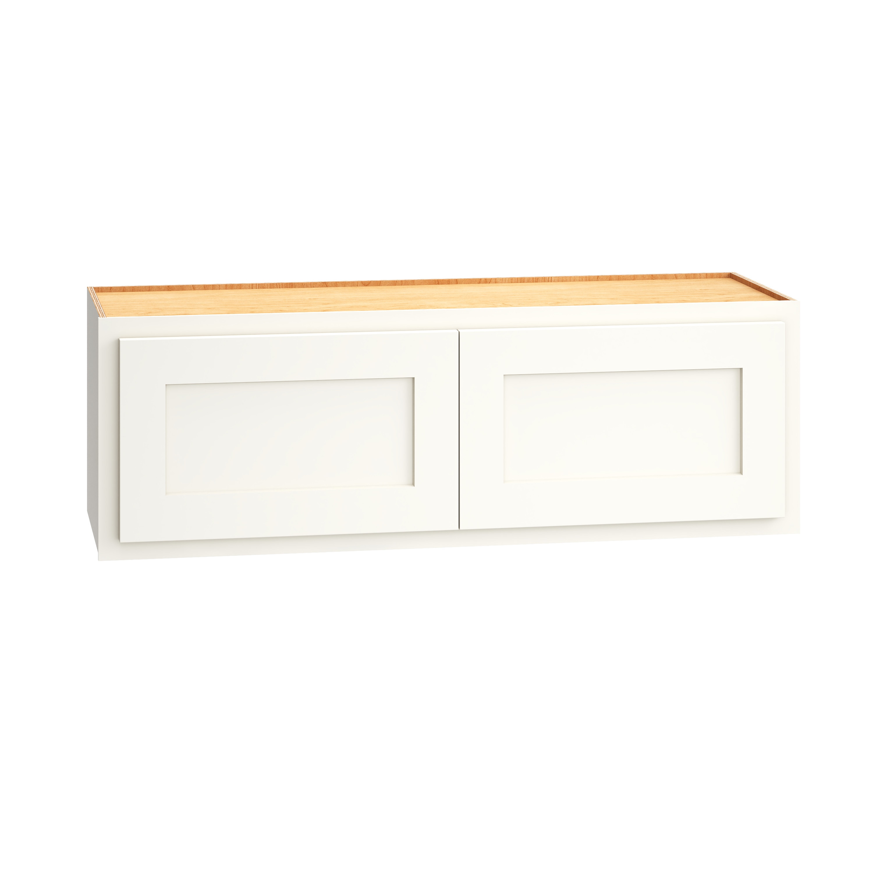 Diamond Express 321 W3612 Jamestown 36-in W x 12-in H x 12-in D White Partial Overlay Wall Fully assembled Plywood Cabinet Recessed Panel Shaker