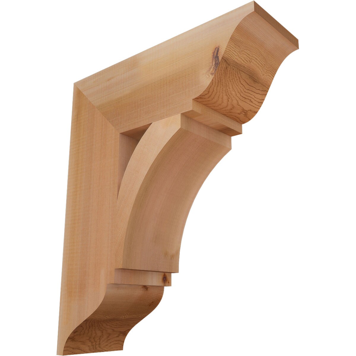 Ekena Millwork BKT06X18X22THR01SWR Thorton traditional smooth 5-1/2-in x 18-in x 22-in Western red cedar Brown Wood Standard bracket